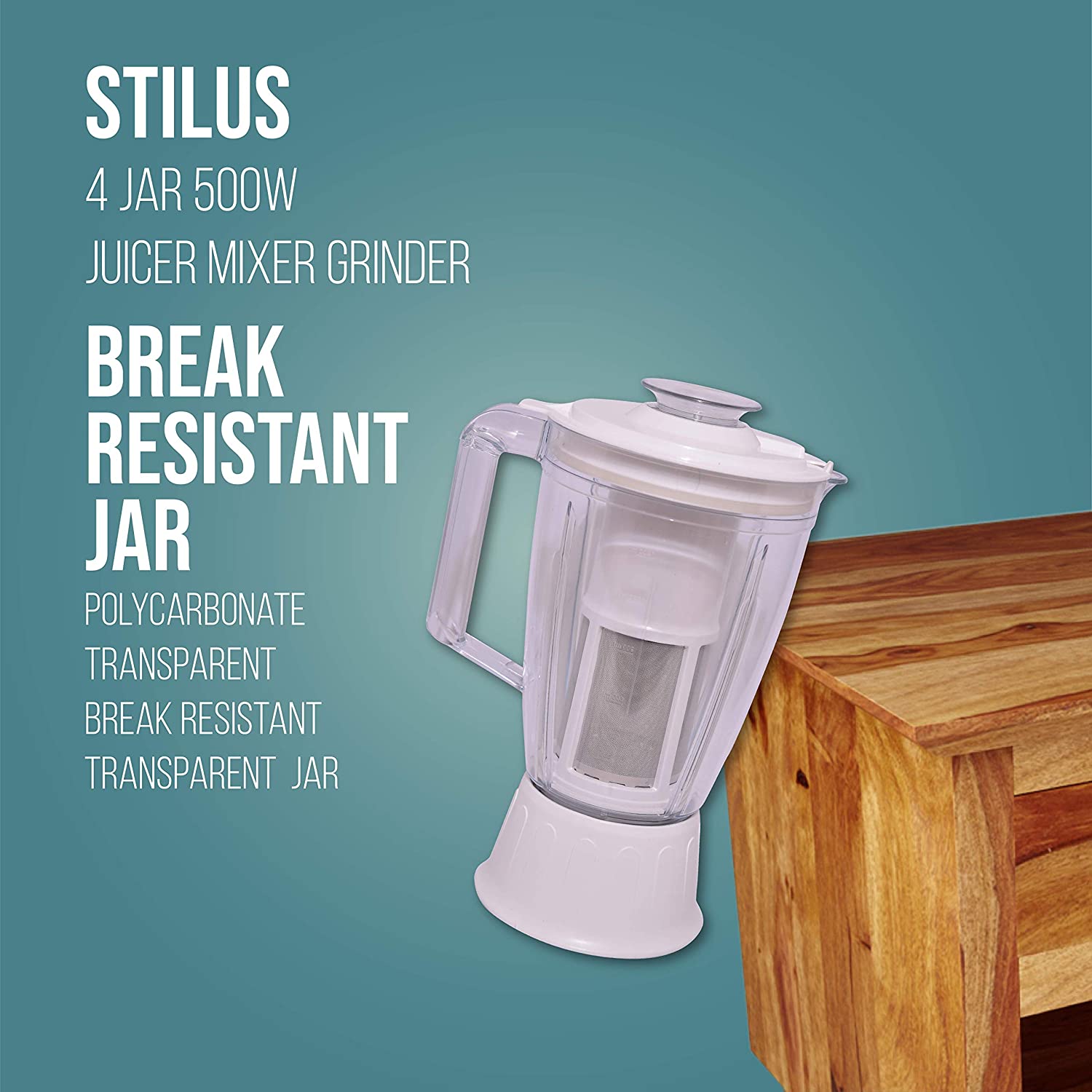 HAVELLS Stilus 500 Watt 4 Jars Juicer Mixer Grinder (LED Indicator, White) HAVELLS Stilus 500 Watt 4 Jars Juicer Mixer Grinder (LED Indicator, White)_12
