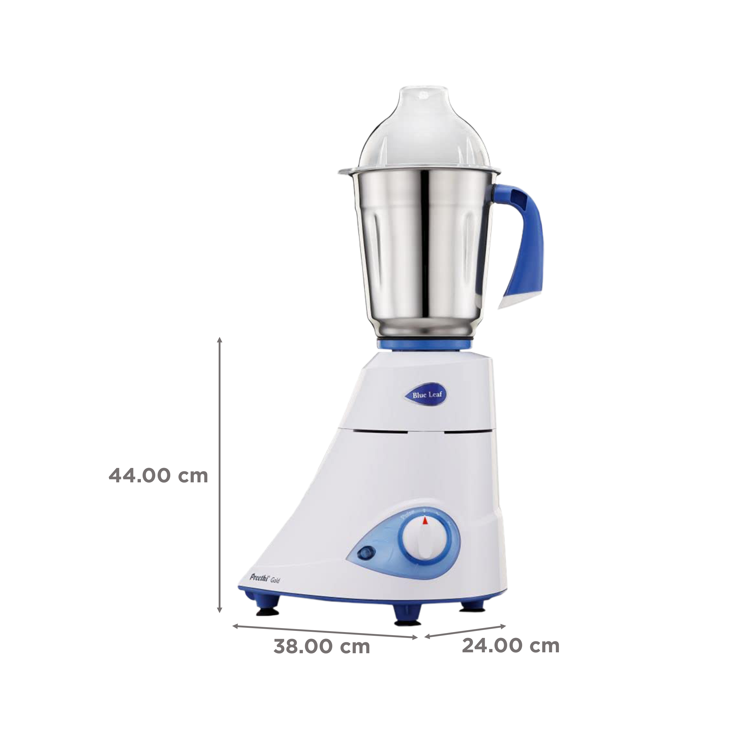 Preethi Blue Leaf Gold 750 Watt 3 Jars Mixer Grinder (18000 RPM, Shock Proof Body, White/Blue) Preethi Blue Leaf Gold 750 Watt 3 Jars Mixer Grinder (18000 RPM, Shock Proof Body, White/Blue)_3