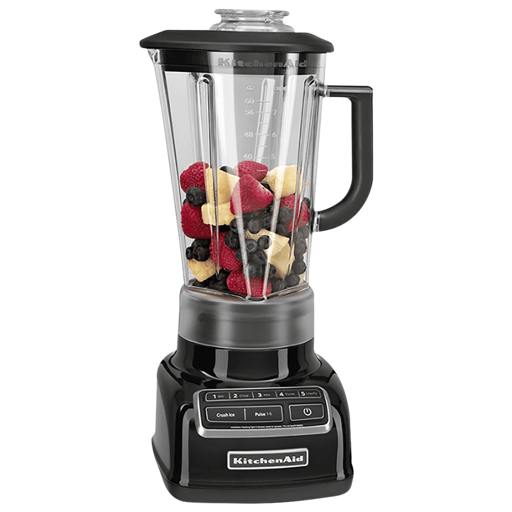KitchenAid Classic 550 Watt 1 Jar Diamond Blender (Intelli-Speed Motor Control, Onyx Black)_6