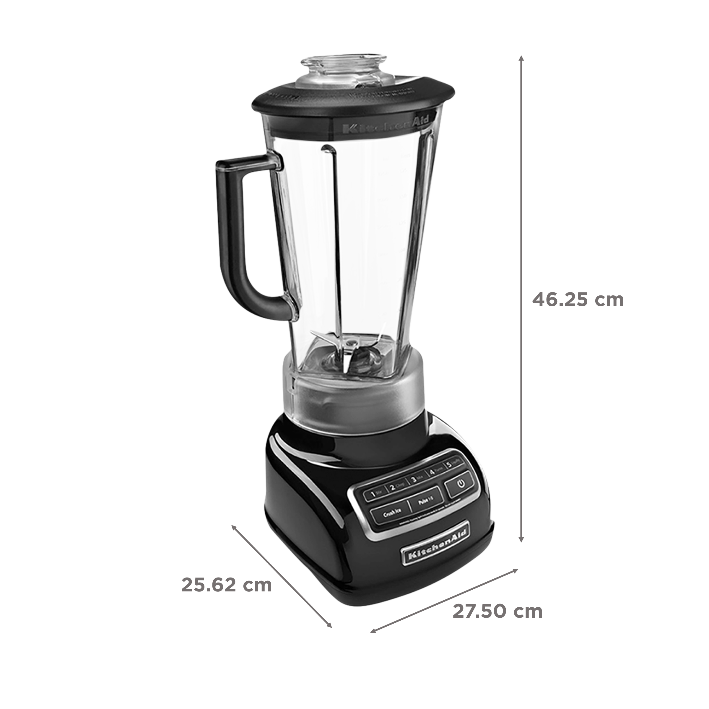 KitchenAid Classic 550 Watt 1 Jar Diamond Blender (Intelli-Speed Motor Control, Onyx Black)_3