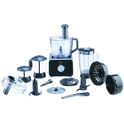 BAJAJ FX 1000 DLX 1000 Watt Food Processor with 6 Blades (Black)