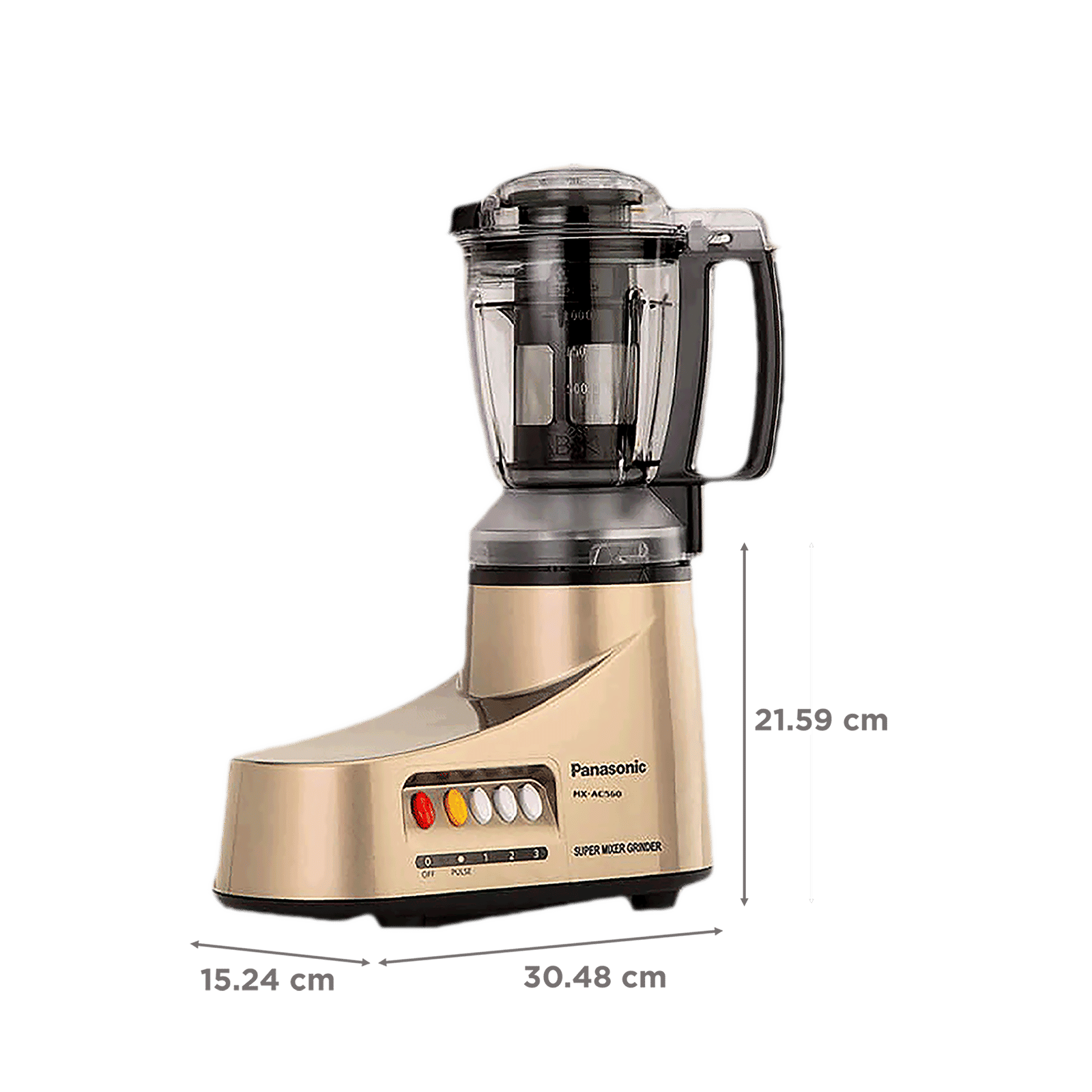 Panasonic MX-AC560 550 Watt 5 Jars Juicer Mixer Grinder (Anti-Skid Base, Bronze) Panasonic MX-AC560 550 Watt 5 Jars Juicer Mixer Grinder (Anti-Skid Base, Bronze)_3