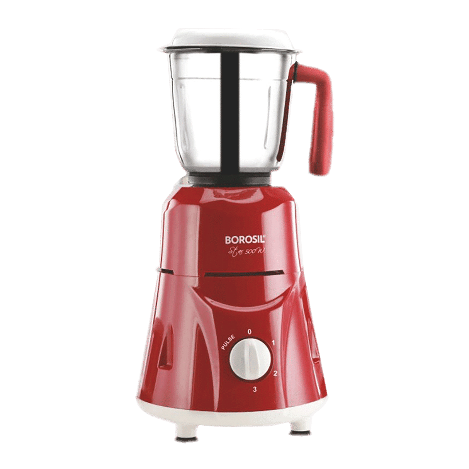 BOROSIL Star 500 Watt 3 Jars Mixer Grinder (20000 RPM, Pure Turbo motor, Maroon)_5