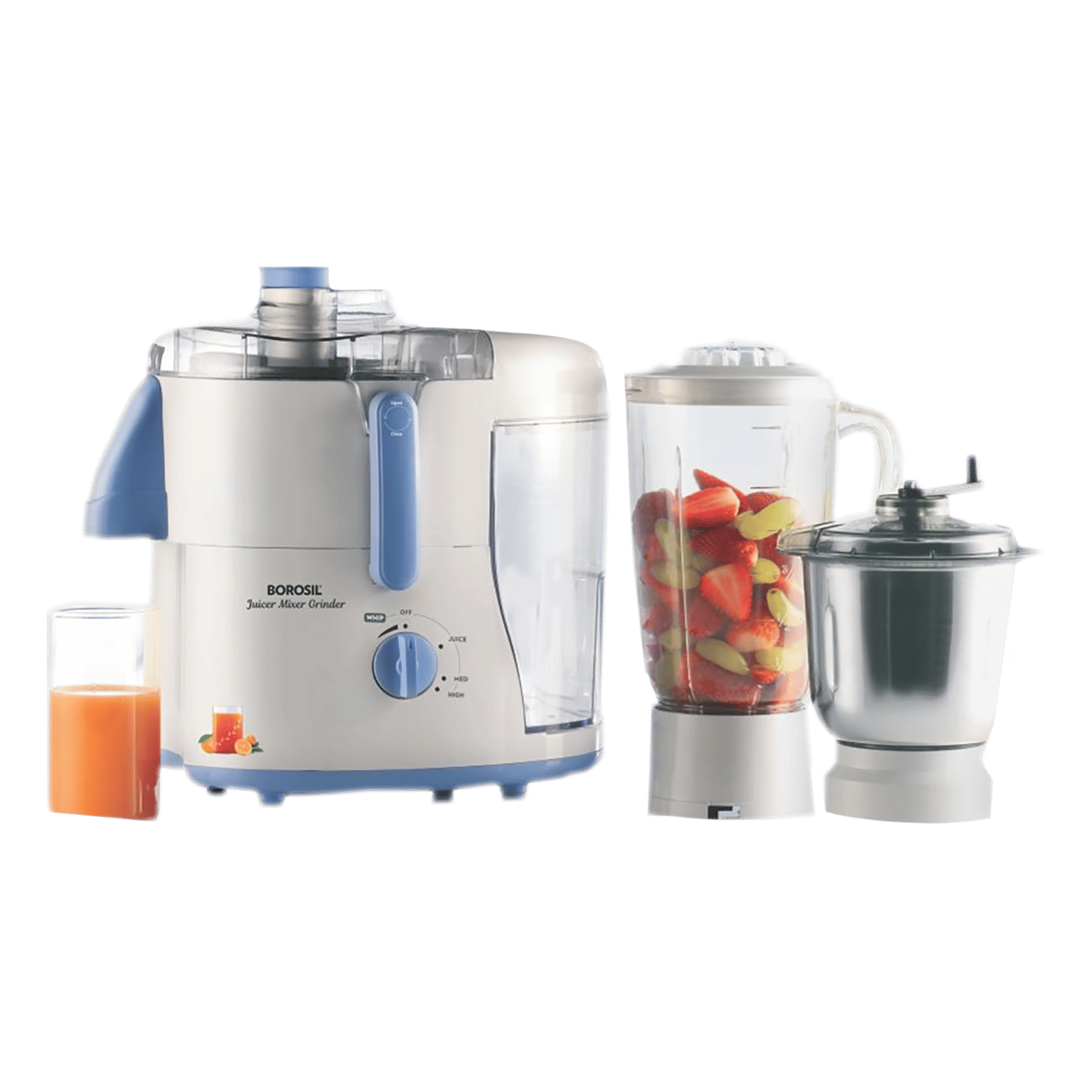 BOROSIL Primus II 500 Watt 2 Jars Juicer Mixer Grinder (19000 RPM, Long-Lasting Copper Motor, Silver) BOROSIL Primus II 500 Watt 2 Jars Juicer Mixer Grinder (19000 RPM, Long-Lasting Copper Motor, Silver)_1