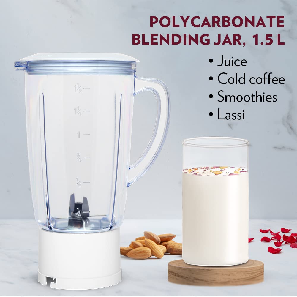 BOROSIL Primus II 500 Watt 2 Jars Juicer Mixer Grinder (19000 RPM, Long-Lasting Copper Motor, Silver) BOROSIL Primus II 500 Watt 2 Jars Juicer Mixer Grinder (19000 RPM, Long-Lasting Copper Motor, Silver)_8