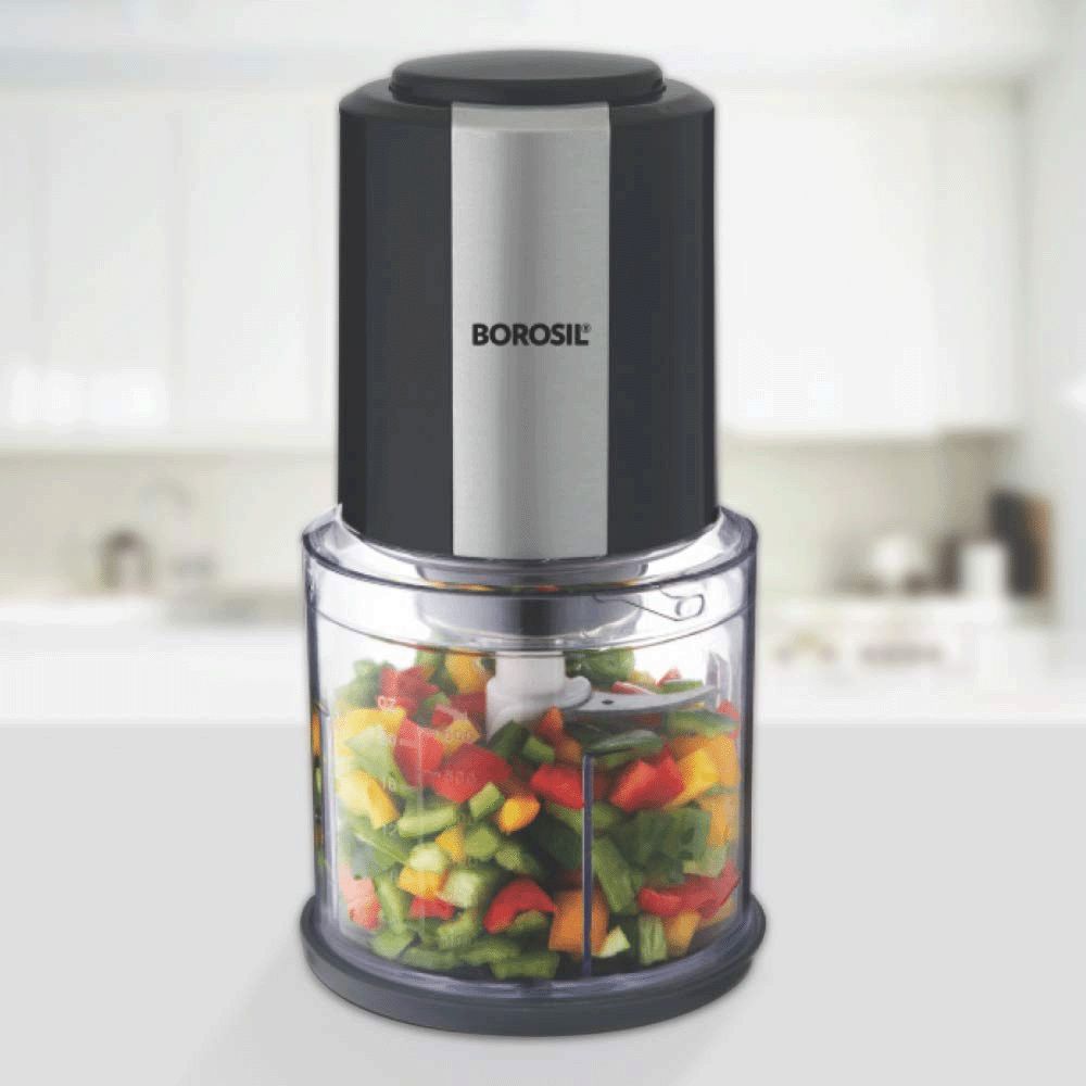 BOROSIL Chef Delite 300 Watt Vegetable Chopper with 2 Blades (Black)_7