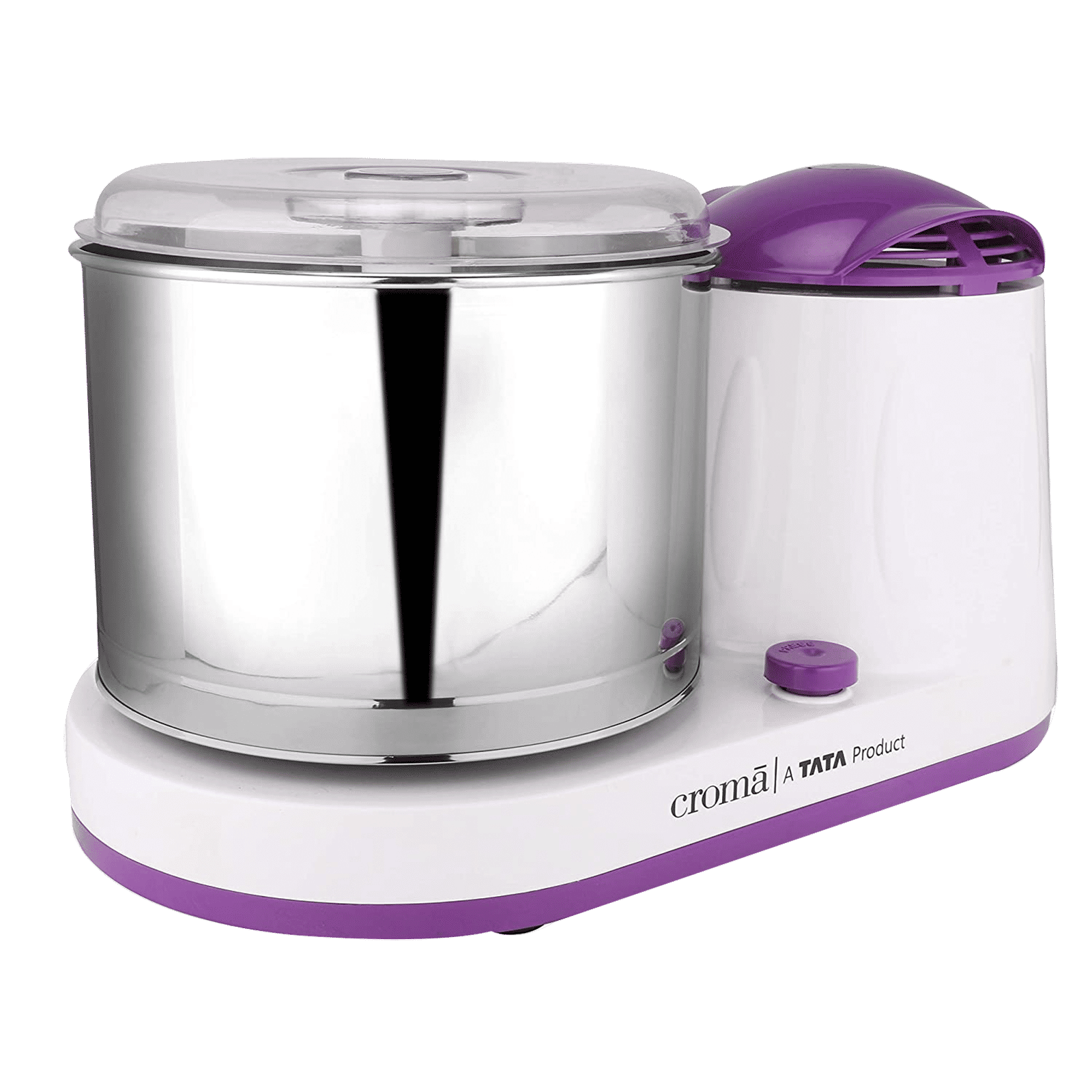 Croma 2 Litres 2 Stones Wet Grinder with Coconut Scrapper & Atta Kneader (In-Built Overload Protection, White/Purple) Croma 2 Litres 2 Stones Wet Grinder with Coconut Scrapper & Atta Kneader (In-Built Overload Protection, White/Purple)_8