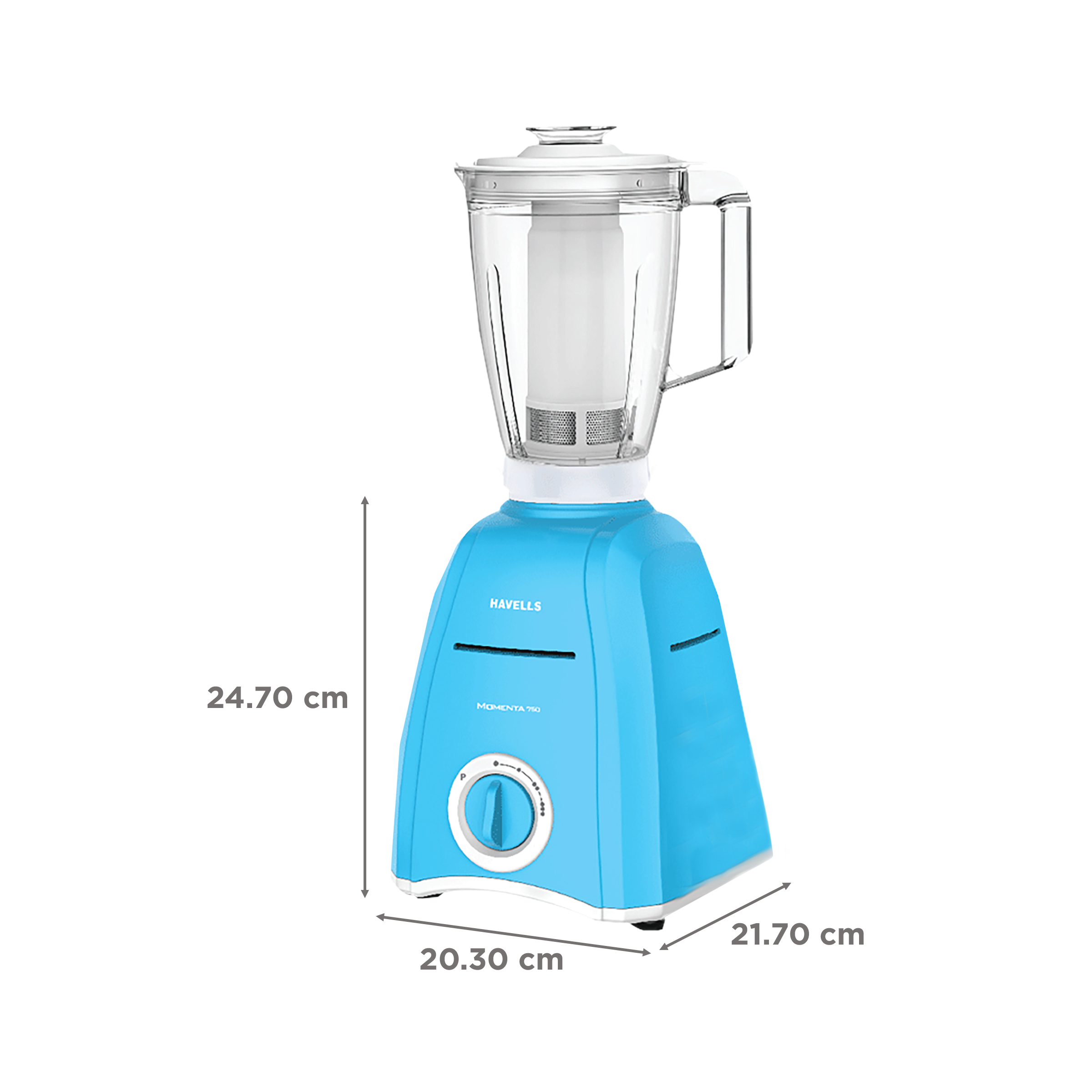 HAVELLS Momenta NV 750 Watt 4 Jars Mixer Grinder (21000 RPM, Built-in Overload Protection, Blue) HAVELLS Momenta NV 750 Watt 4 Jars Mixer Grinder (21000 RPM, Built-in Overload Protection, Blue)_3