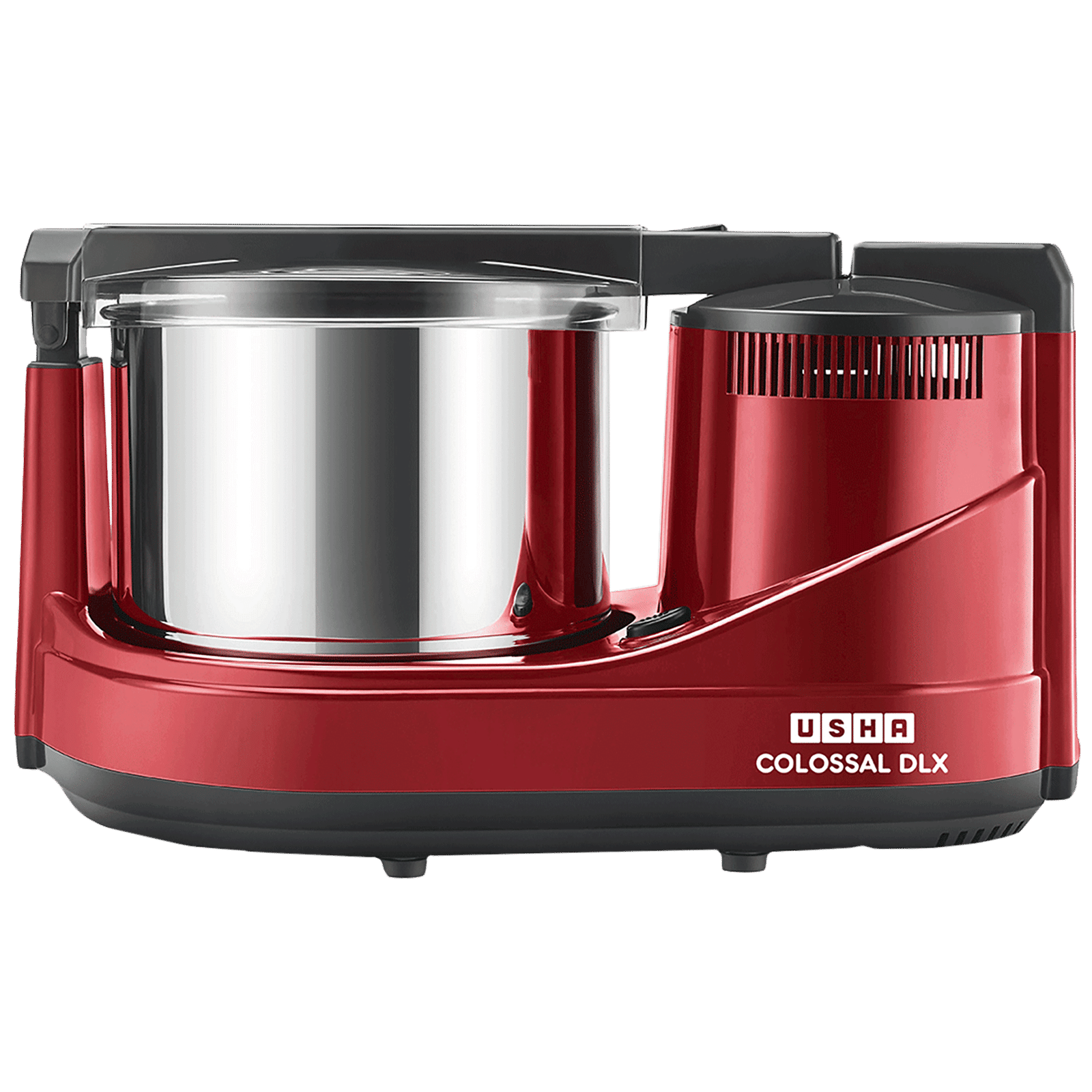 USHA Colossal DLX 2 Litres 2 Stones Wet Grinder with Coconut Scrapper & Atta Kneader (Sturdy High Torque Motor, Red) USHA Colossal DLX 2 Litres 2 Stones Wet Grinder with Coconut Scrapper & Atta Kneader (Sturdy High Torque Motor, Red)_1