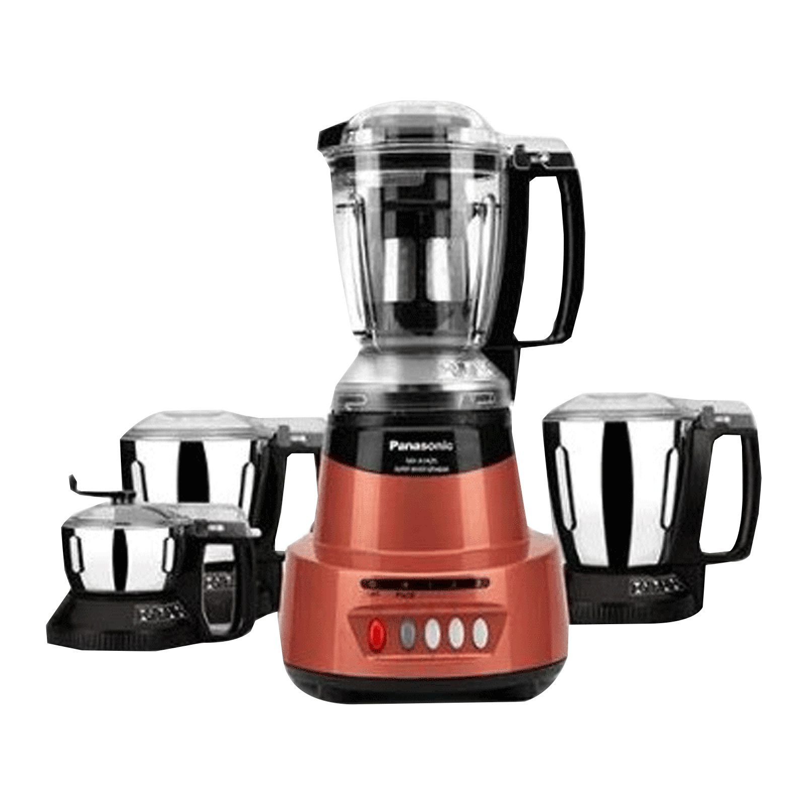 Panasonic 600 Watt 4 Jars Juicer Mixer Grinder (Double Safety Lock, Rustic Red) Panasonic 600 Watt 4 Jars Juicer Mixer Grinder (Double Safety Lock, Rustic Red)_1
