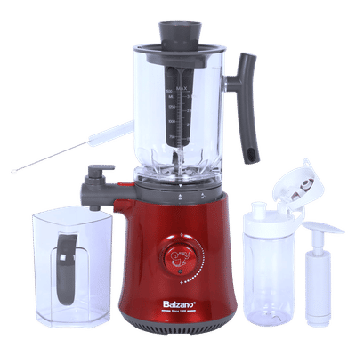Balzano Yoga 600 Watt 1 Jar Blender (7000 RPM, Low Oxidation & Noise, Red)