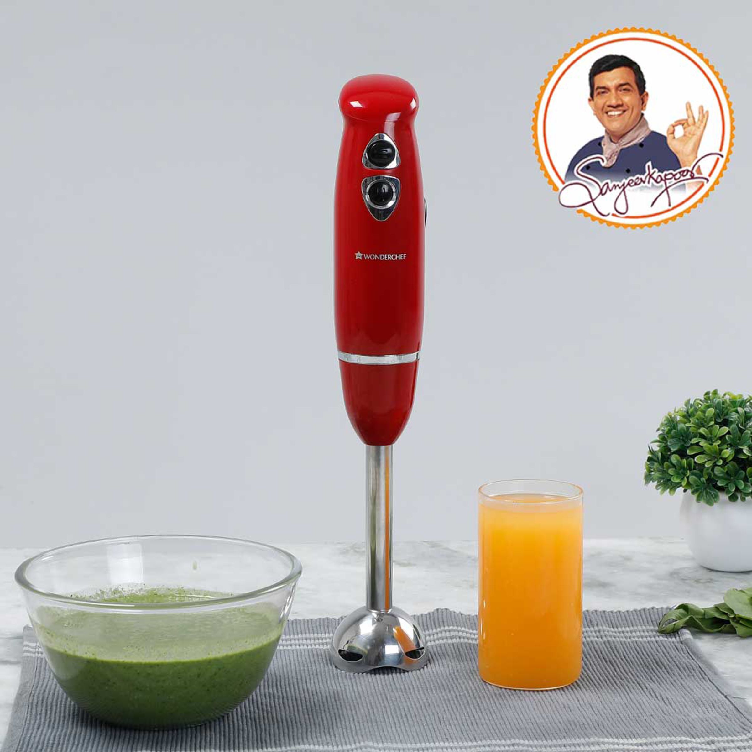 WONDERCHEF Crimson Edge 400 Watt Hand Blender (Easy Locking System, Red)_8
