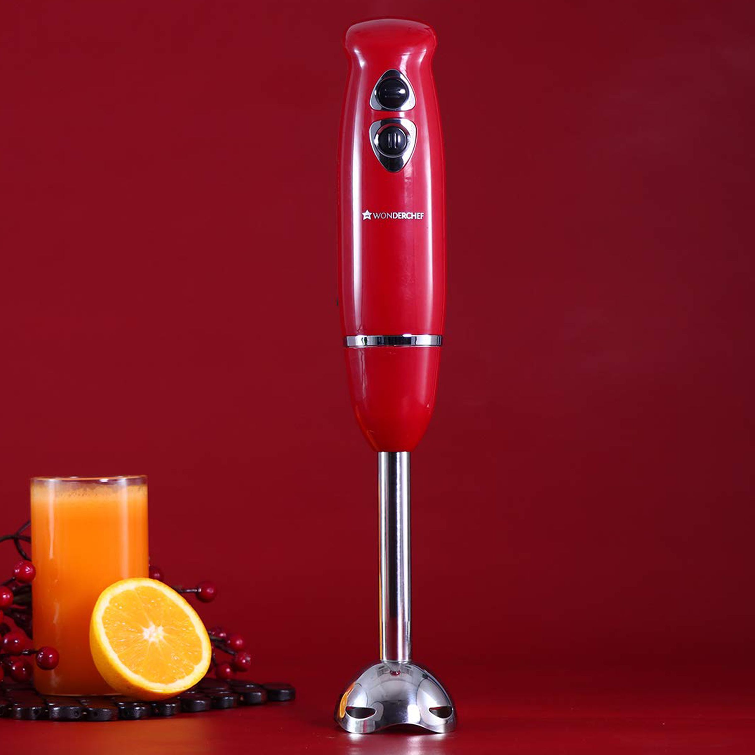 WONDERCHEF Crimson Edge 400 Watt Hand Blender (Easy Locking System, Red)_14
