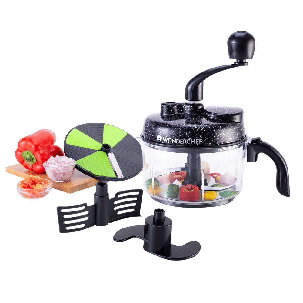 WONDERCHEF Turbo Vegetable & Fruit Chopper with 3 Blades (Black) WONDERCHEF Turbo Vegetable & Fruit Chopper with 3 Blades (Black)_1