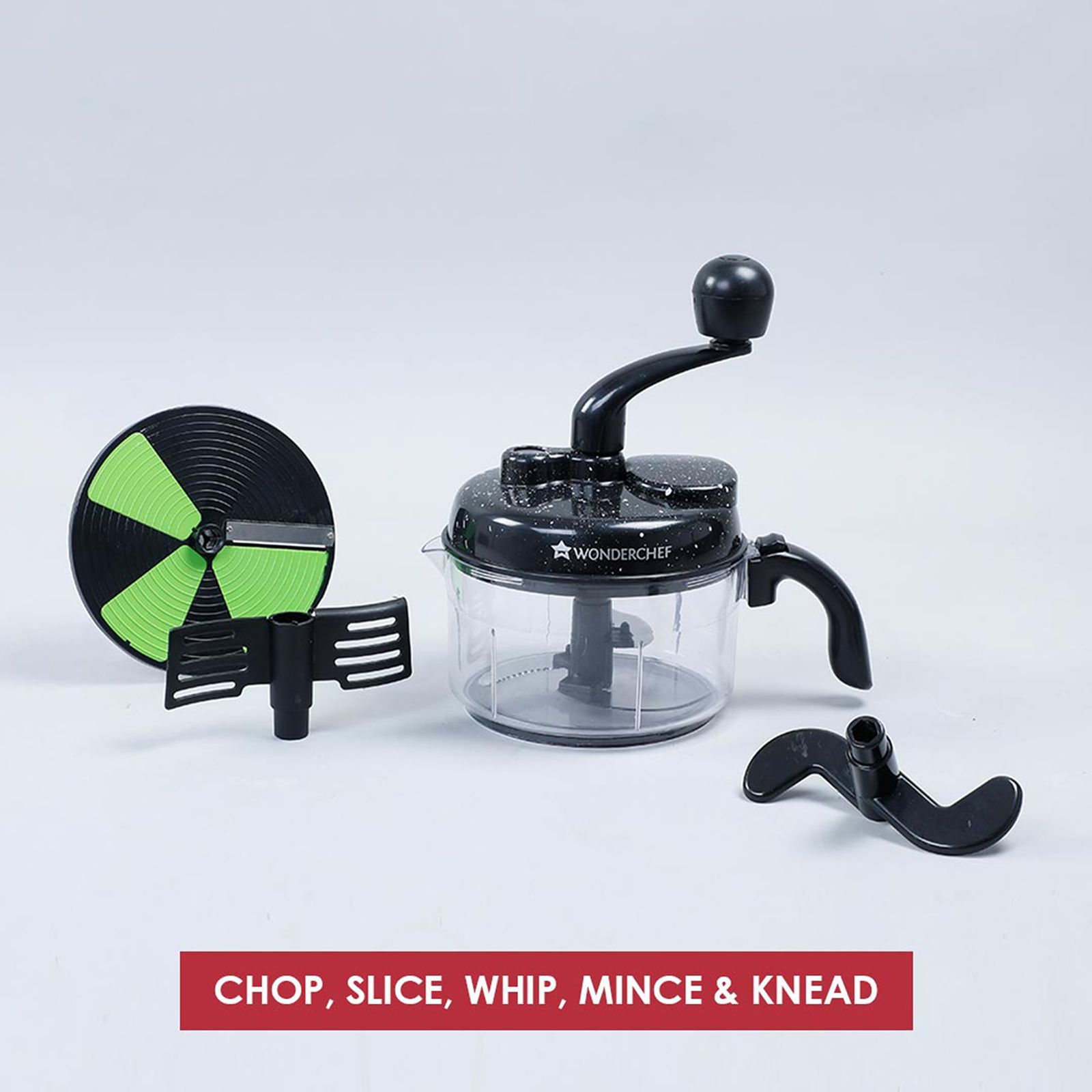 WONDERCHEF Turbo Vegetable & Fruit Chopper with 3 Blades (Black) WONDERCHEF Turbo Vegetable & Fruit Chopper with 3 Blades (Black)_13