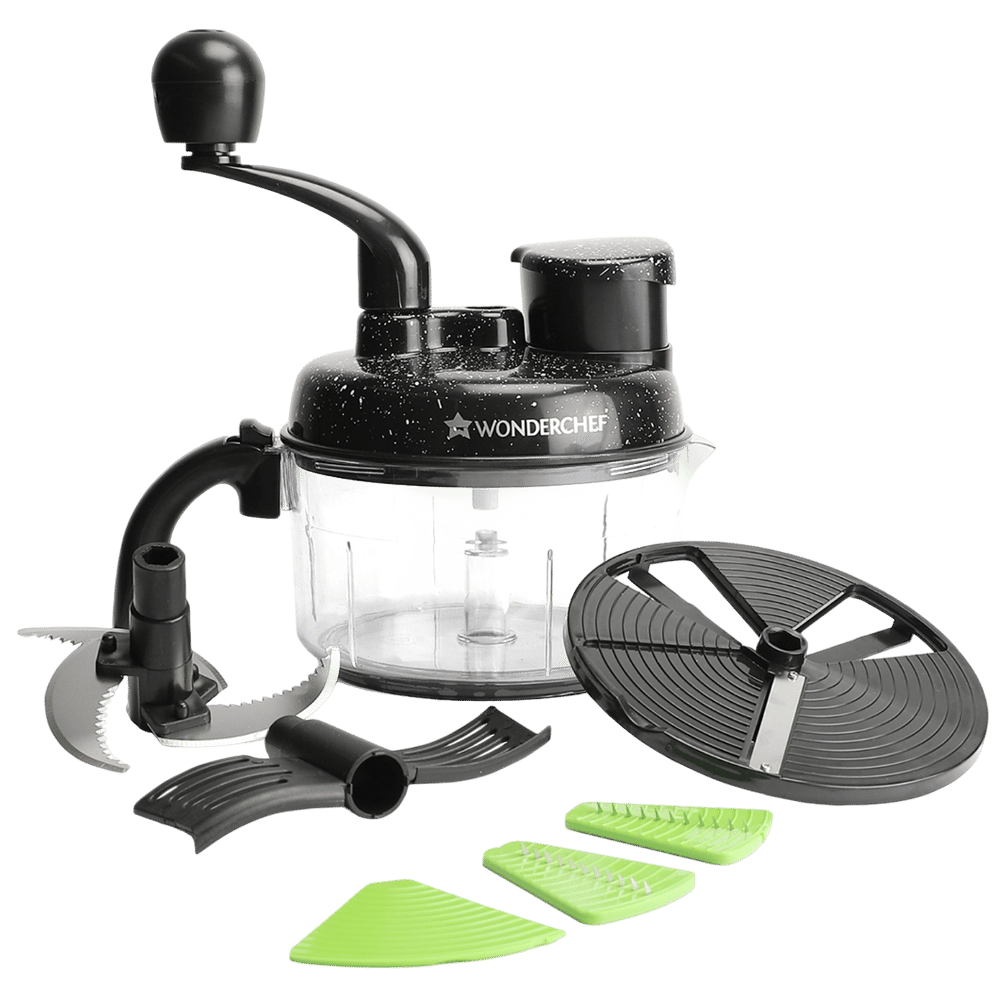 WONDERCHEF Turbo Vegetable & Fruit Chopper with 3 Blades (Black) WONDERCHEF Turbo Vegetable & Fruit Chopper with 3 Blades (Black)_3