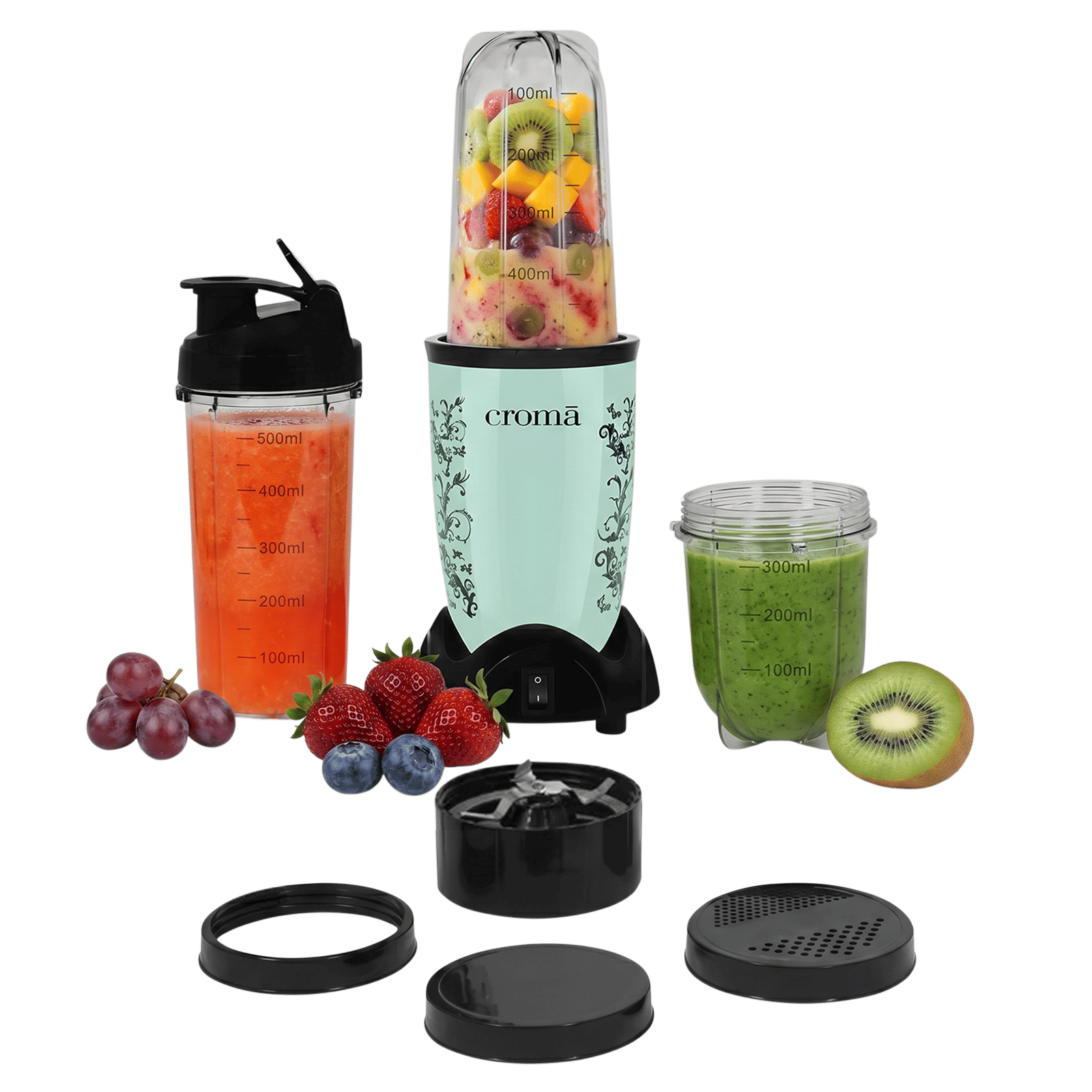 Croma Nutri 450 Watt 3 Jars Blender (3 Speed Control, Teal Green) Croma Nutri 450 Watt 3 Jars Blender (3 Speed Control, Teal Green)_1