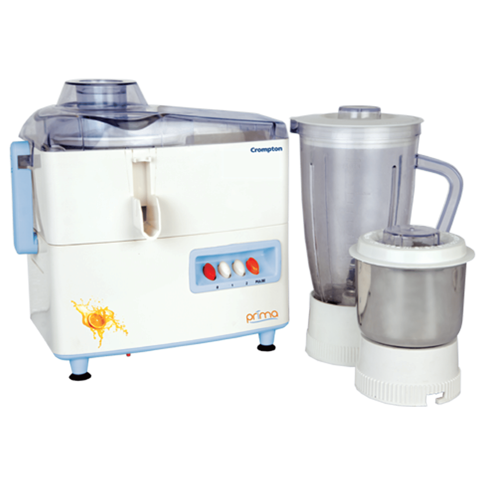 Crompton Prima RJ Plus 450 Watt 2 Jars Juicer Mixer Grinder (Motor Vent-X Technology, White)_1