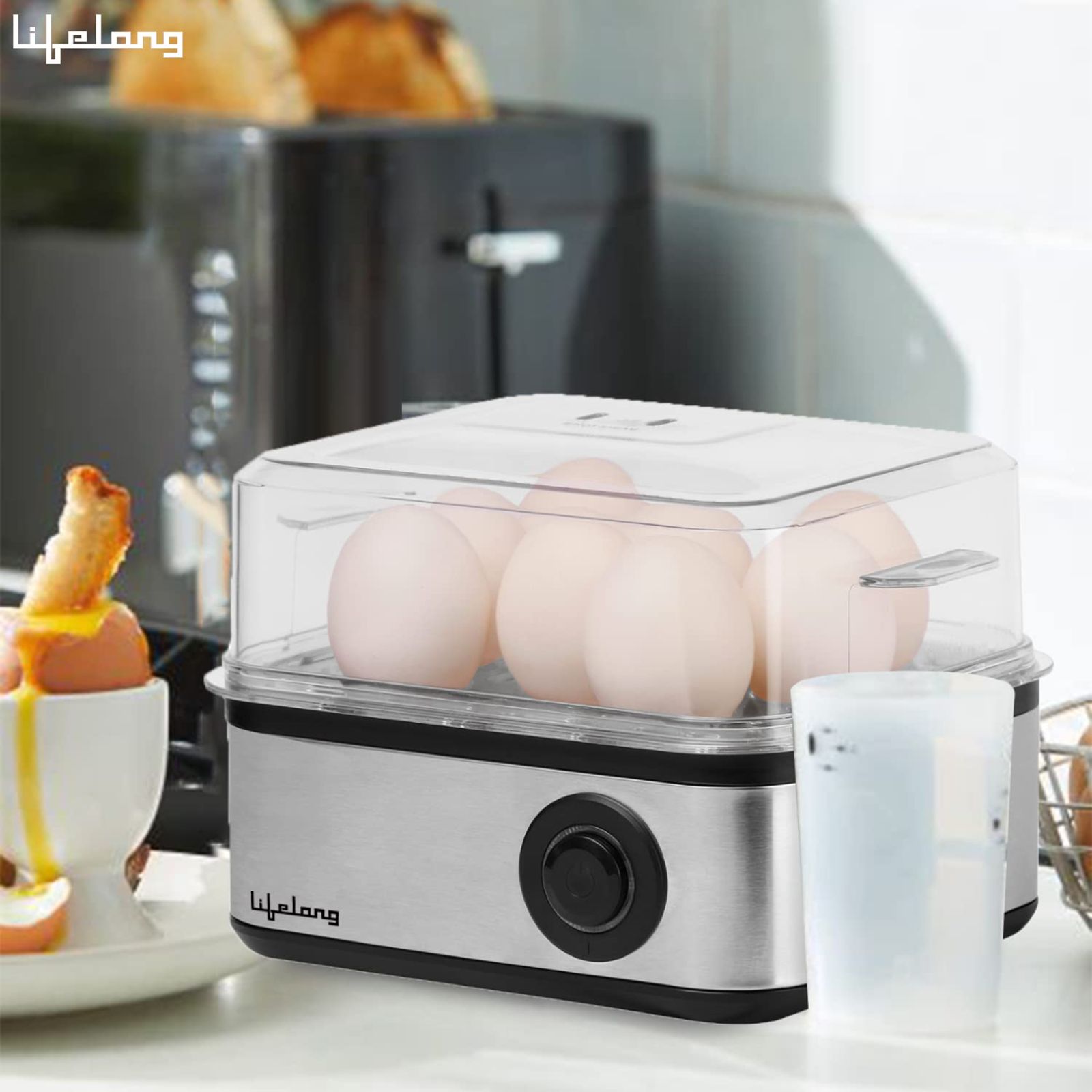 Lifelong LLEB02 8 Egg Electric Egg Boiler with Auto Shut Off (Silver)_10
