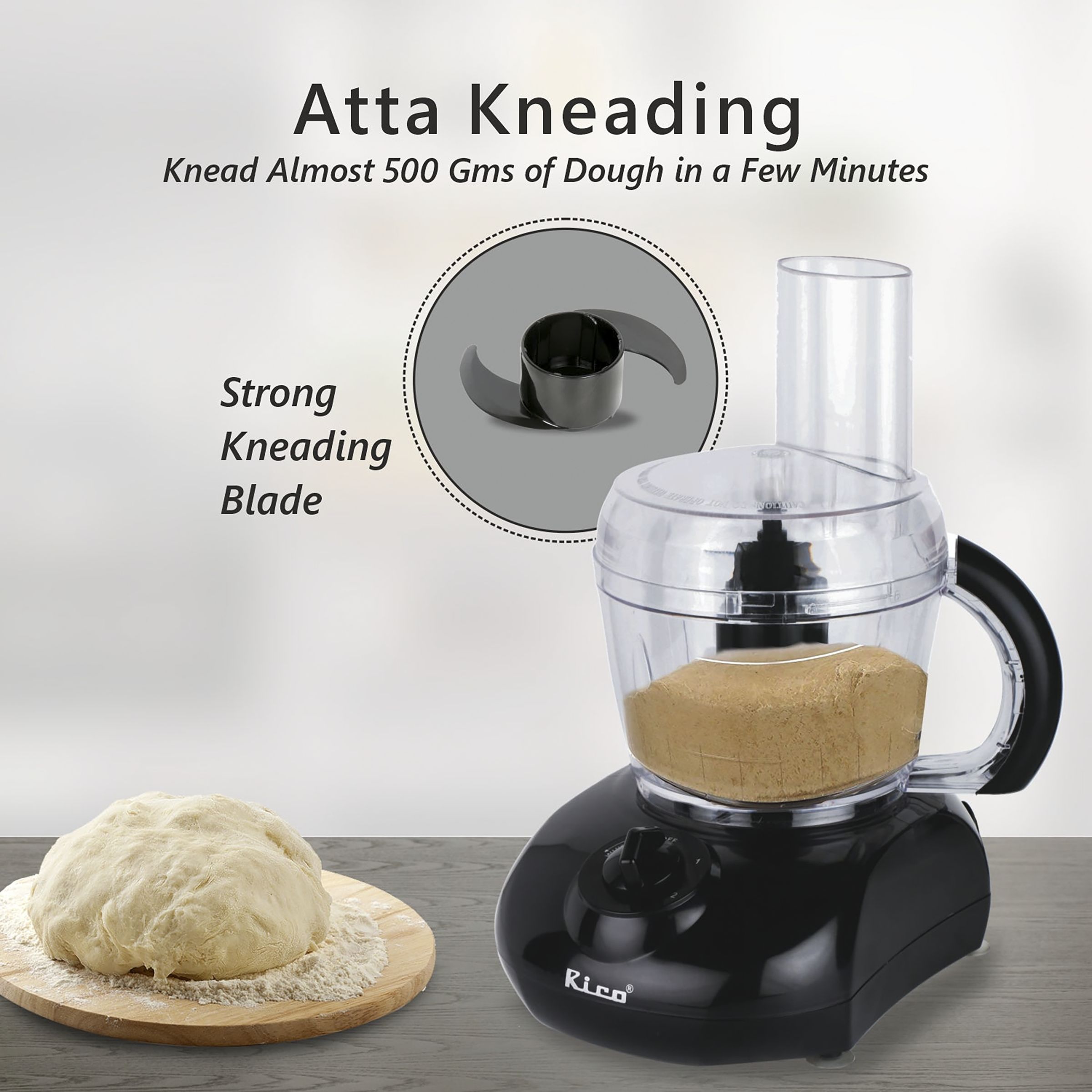 Rico 400 Watt Food Processor with 3 Blades (Black) Rico 400 Watt Food Processor with 3 Blades (Black)_9