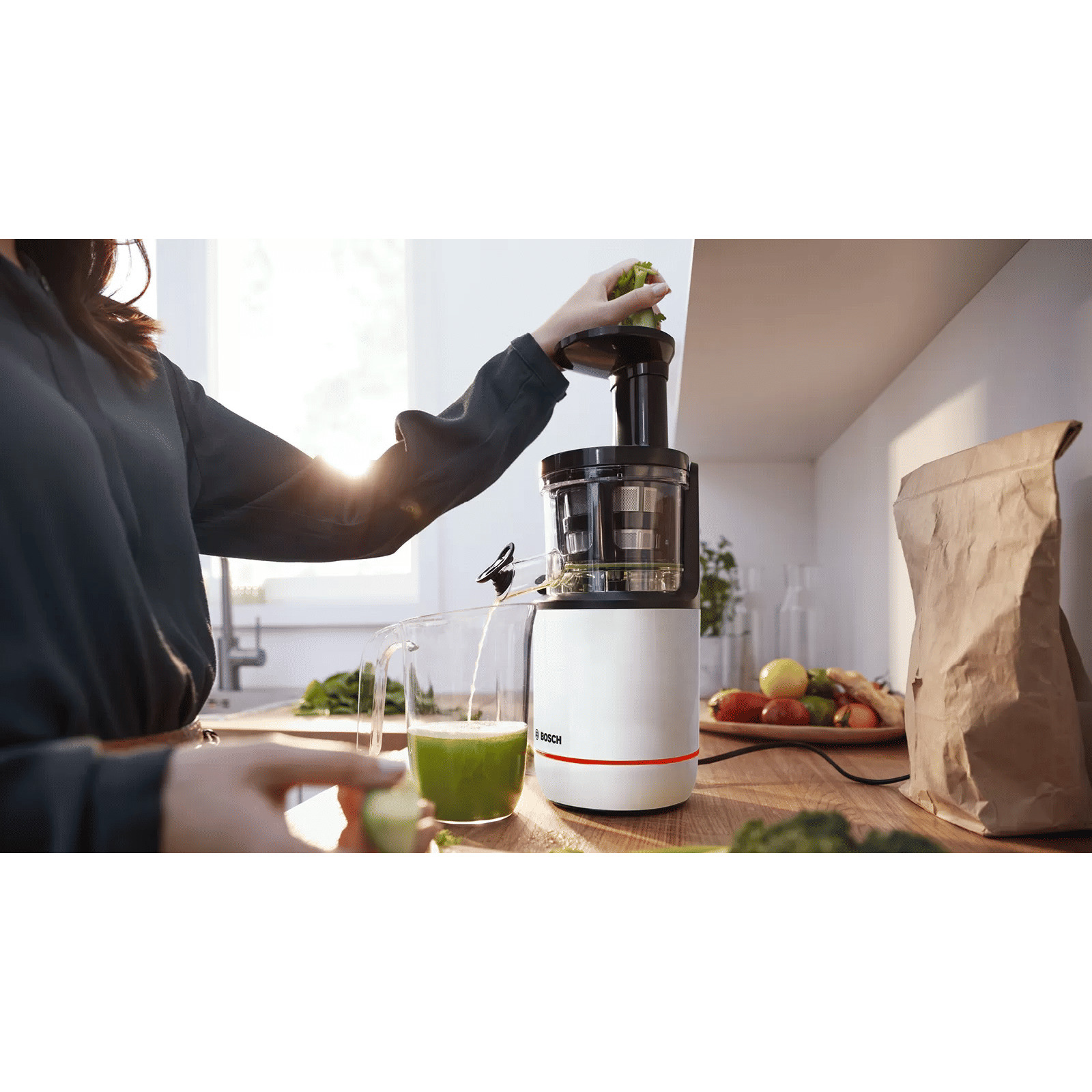 BOSCH VitaExtract 150 Watt Slow Juicer (55 RPM, Low Noise Robust Motor, Black/White)_10