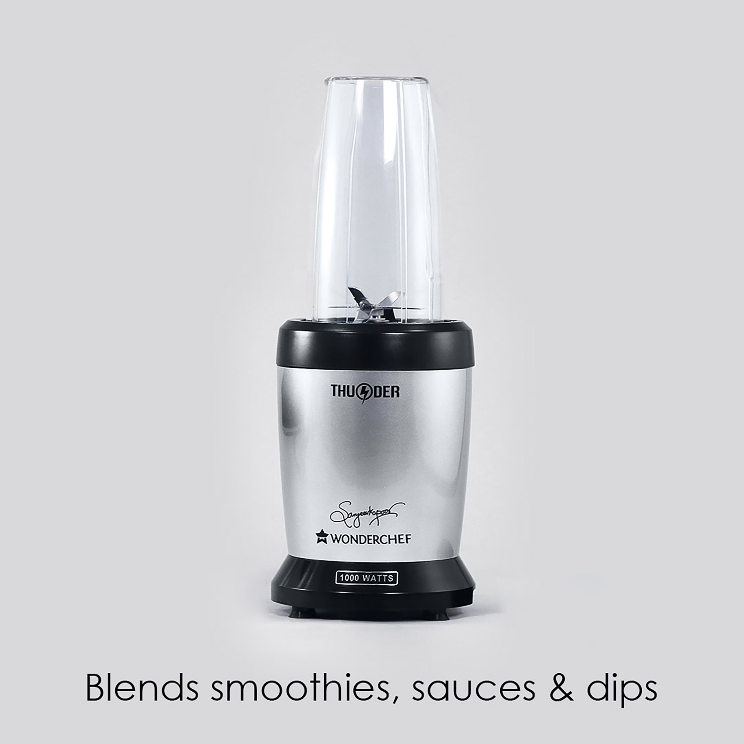 WONDERCHEF Nutri-Blend Thunder 1000 Watt 2 Jars Mixer Grinder Blender (22000 RPM, Compact Design, Black/Silver) WONDERCHEF Nutri-Blend Thunder 1000 Watt 2 Jars Mixer Grinder Blender (22000 RPM, Compact Design, Black/Silver)_5