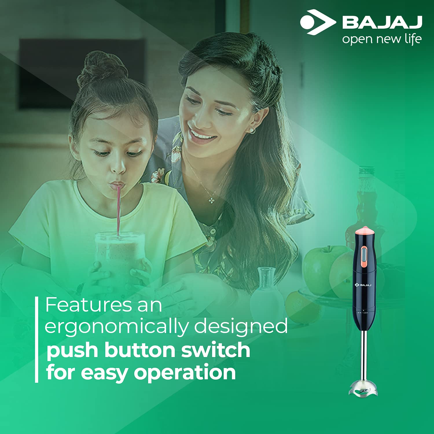 BAJAJ HB 21 300 Watt Hand Blender (Silent DC Motor, Black)_5