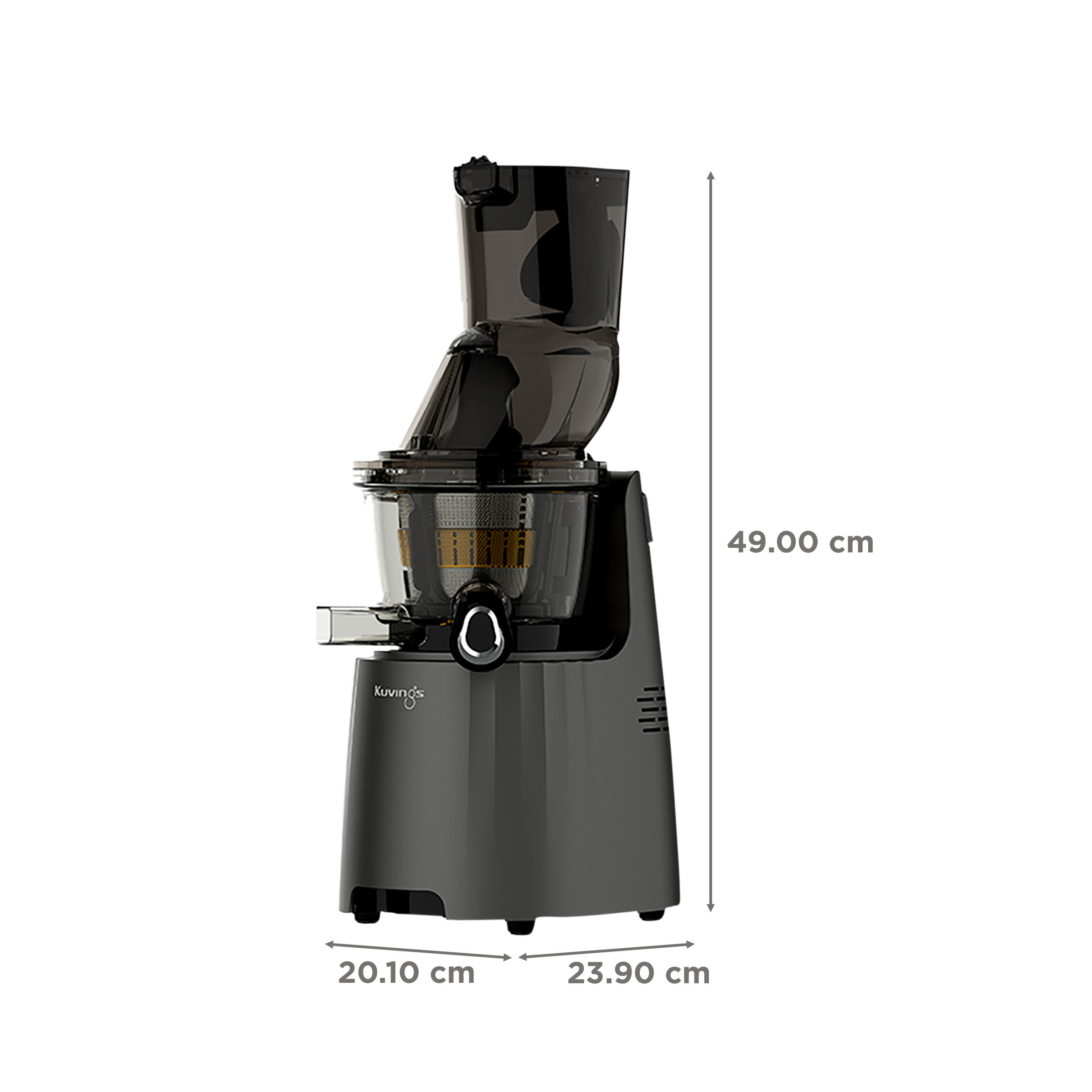 Kuvings EVO810 240 Watt 1 Jar Cold Press Slow Juicer (50 RPM, 3-in-1 Multi Function, Gun Metal)_3