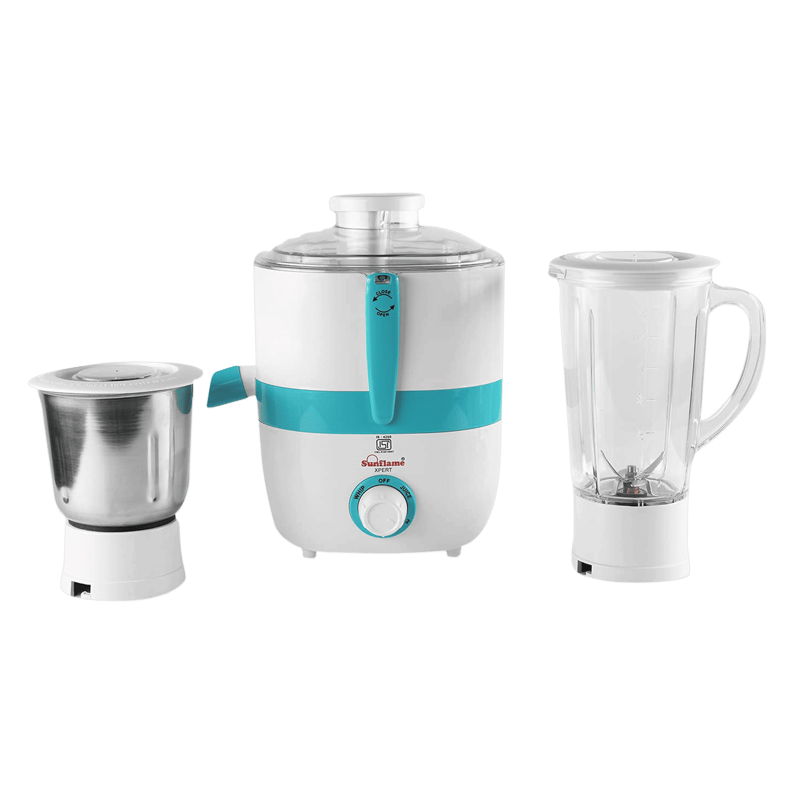 Sunflame XPERT 500 Watt 2 Jars Juicer Mixer Grinder (3 Speed Control with Incher, White) Sunflame XPERT 500 Watt 2 Jars Juicer Mixer Grinder (3 Speed Control with Incher, White)_1
