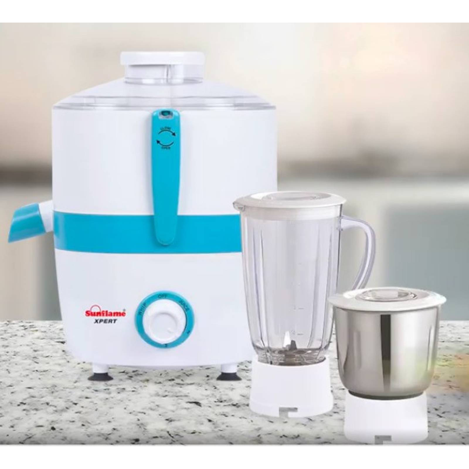 Sunflame XPERT 500 Watt 2 Jars Juicer Mixer Grinder (3 Speed Control with Incher, White) Sunflame XPERT 500 Watt 2 Jars Juicer Mixer Grinder (3 Speed Control with Incher, White)_4