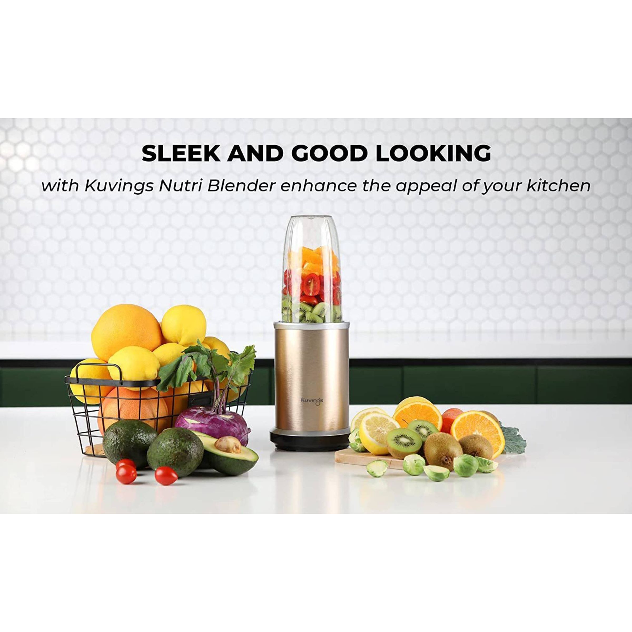 Kuvings Nutri Pro 1000 Watt 2 Jars Blender (22000 RPM, Durable & Super Quiet Motor, Champagne Gold) Kuvings Nutri Pro 1000 Watt 2 Jars Blender (22000 RPM, Durable & Super Quiet Motor, Champagne Gold)_11