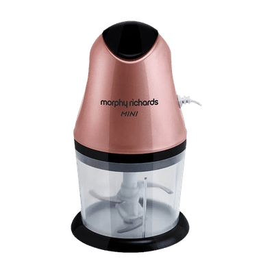 morphy richards Mini 300 Watt Chopper with 4 Blades (Rose Gold)