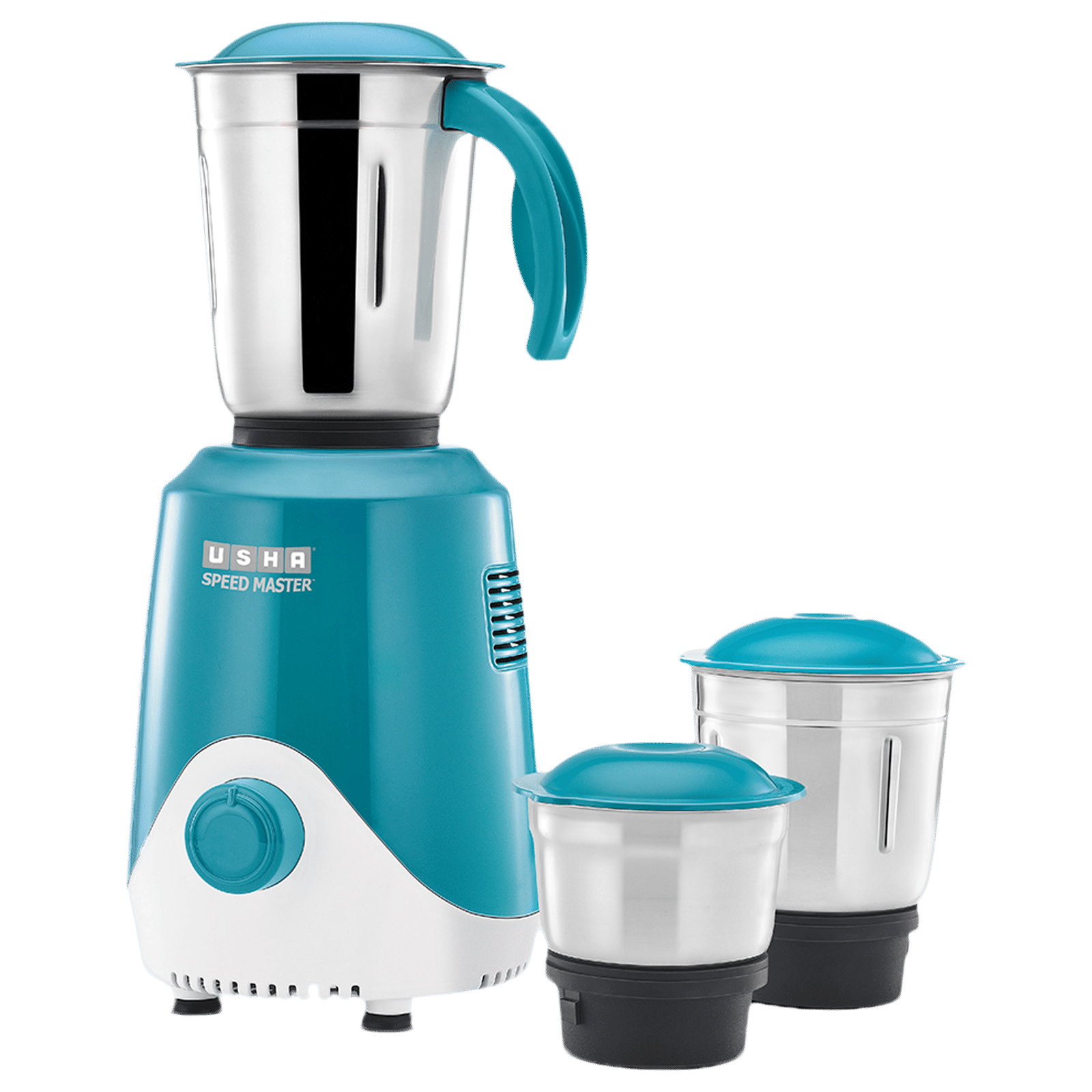 USHA Speed Master 500 Watt 3 Jars Mixer Grinder (20000 RPM, Overload Protection, Blue) USHA Speed Master 500 Watt 3 Jars Mixer Grinder (20000 RPM, Overload Protection, Blue)_1