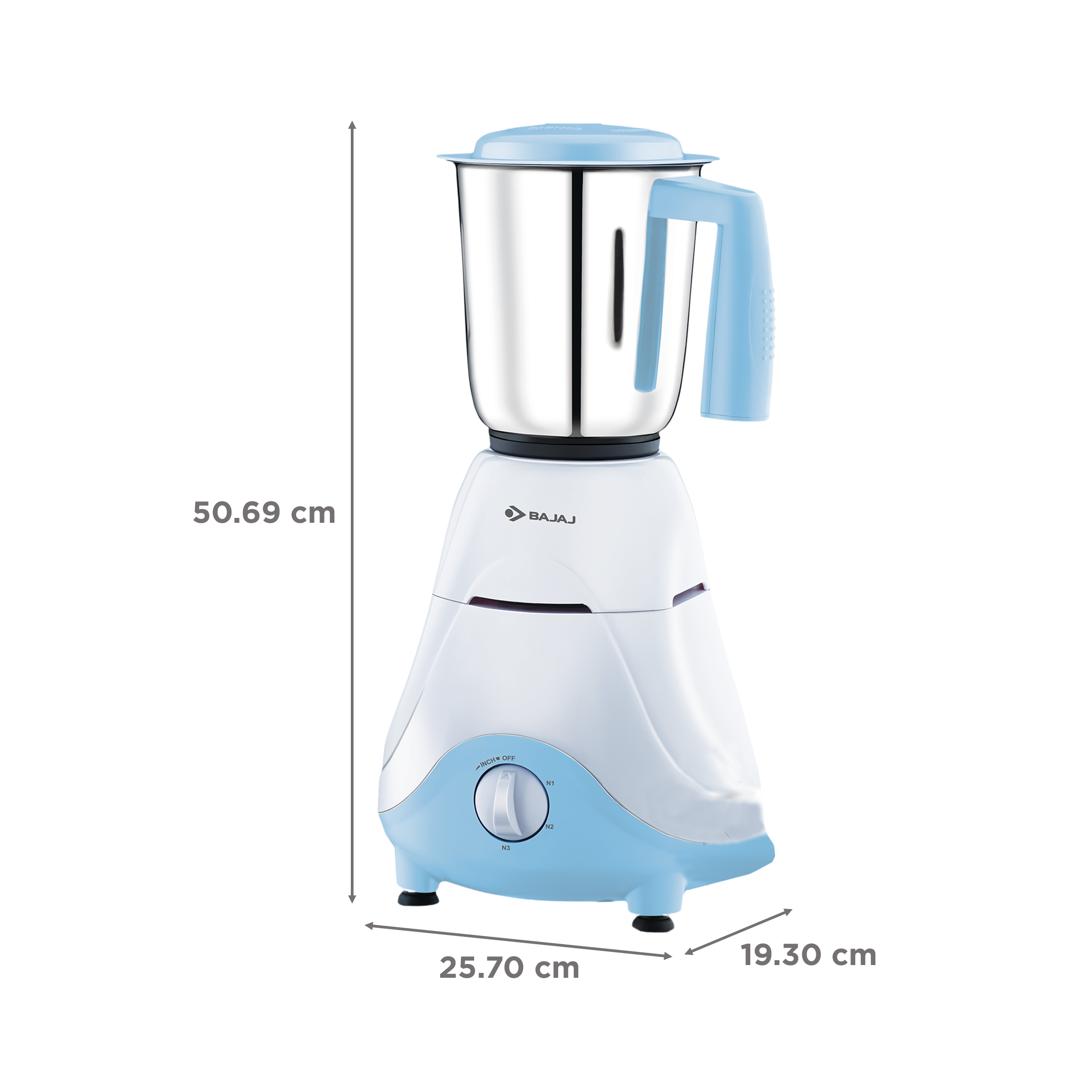 BAJAJ GX 500 Watt 3 Jars Mixer Grinder (18000 RPM, 3 Speed Control, White) BAJAJ GX 500 Watt 3 Jars Mixer Grinder (18000 RPM, 3 Speed Control, White)_3