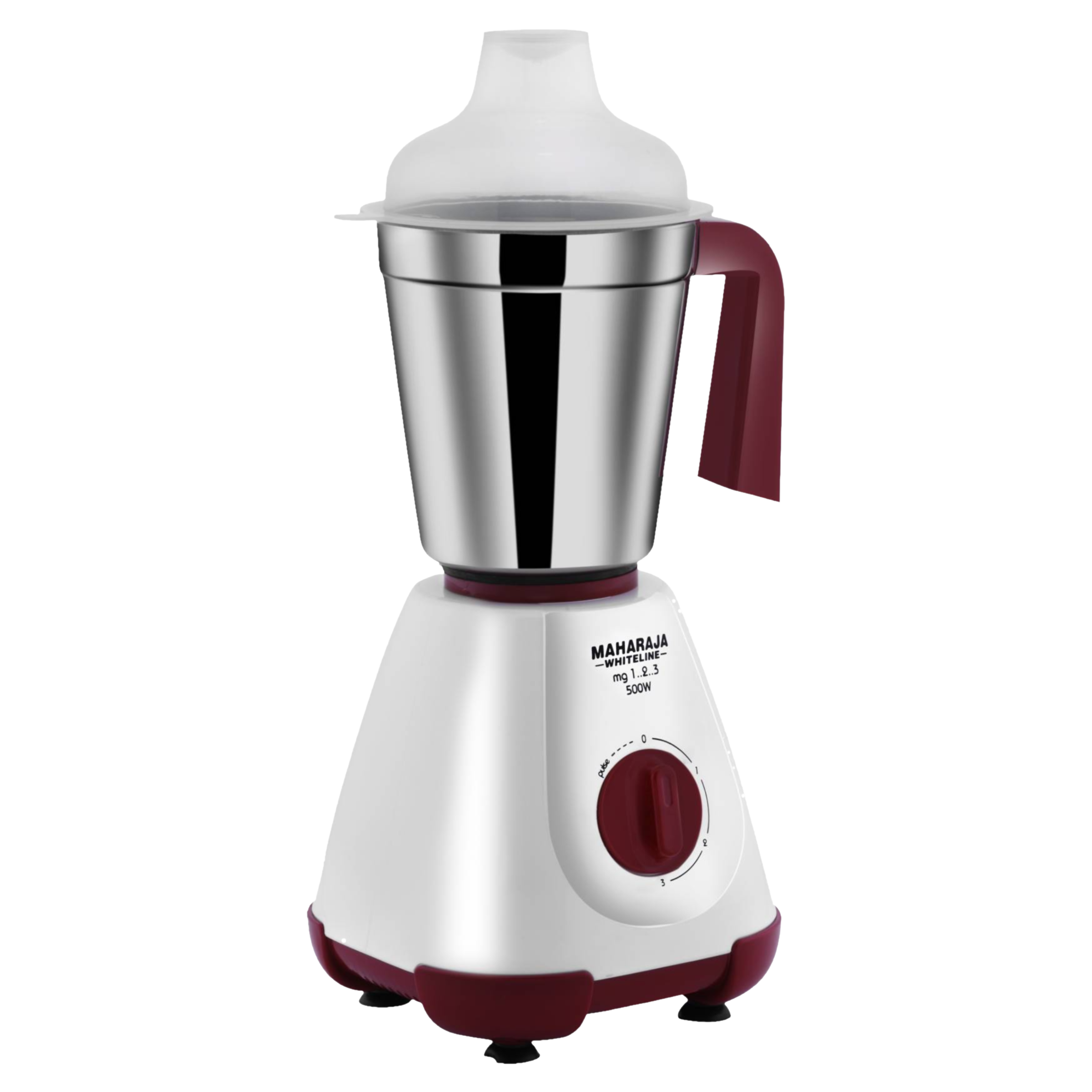 MAHARAJA WHITELINE MG 123 500 Watt 3 Jars Mixer Grinder (20000 RPM, 30 Minutes Operating Time, Cherry Red & White)_12