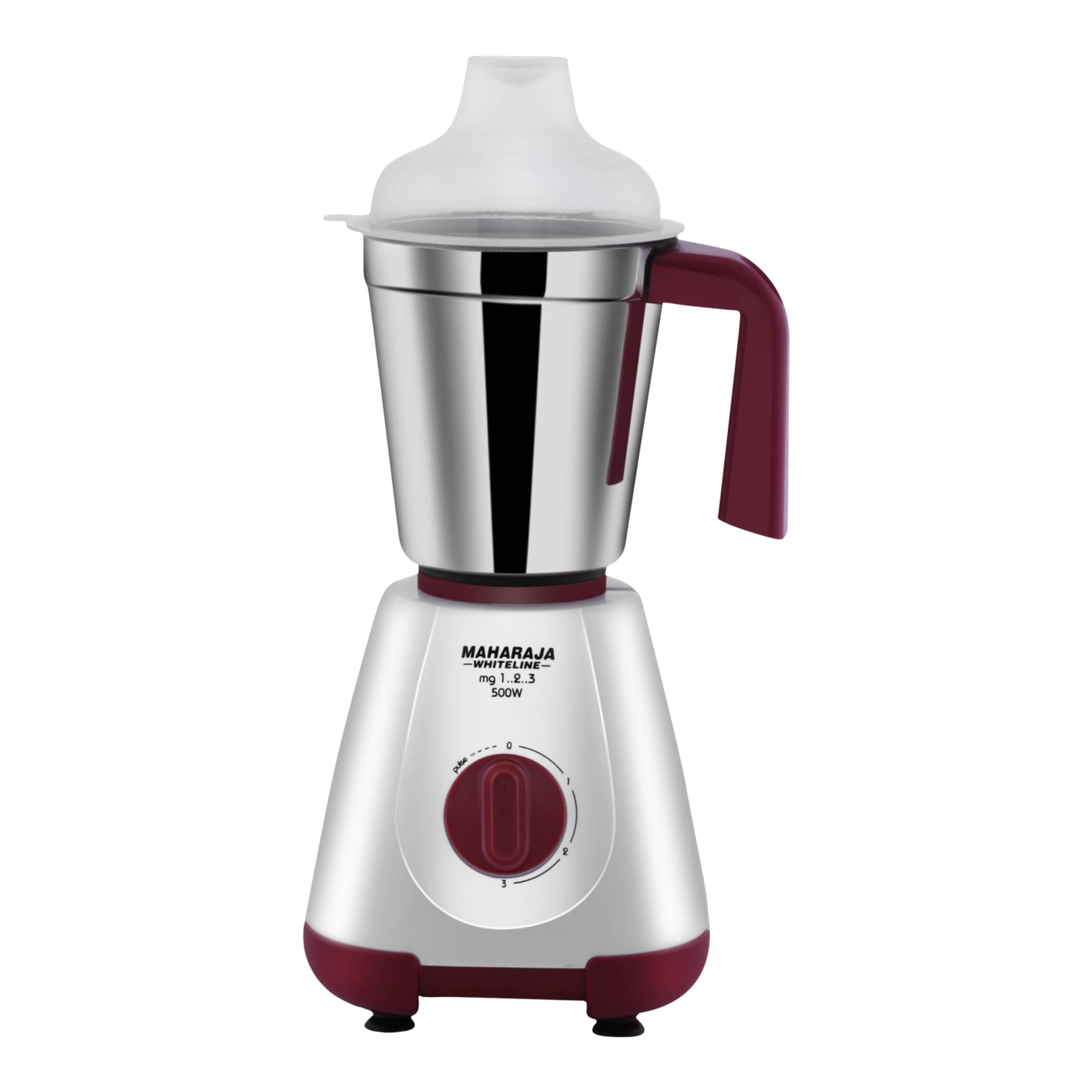 MAHARAJA WHITELINE MG 123 500 Watt 3 Jars Mixer Grinder (20000 RPM, 30 Minutes Operating Time, Cherry Red & White)_5