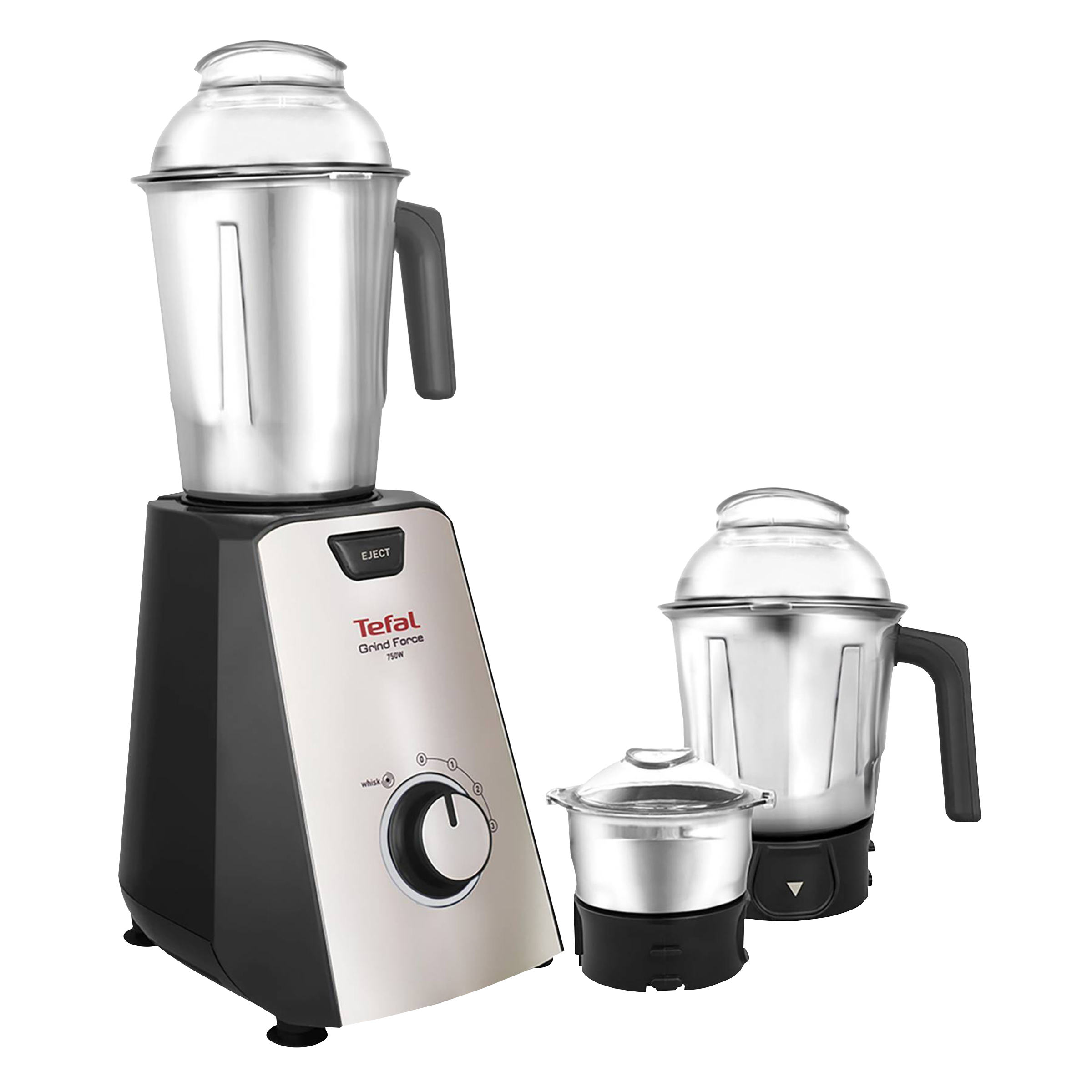 Tefal Grindforce 750 Watt 3 Jars Mixer Grinder (Eject System, Black/Silver) Tefal Grindforce 750 Watt 3 Jars Mixer Grinder (Eject System, Black/Silver)_1