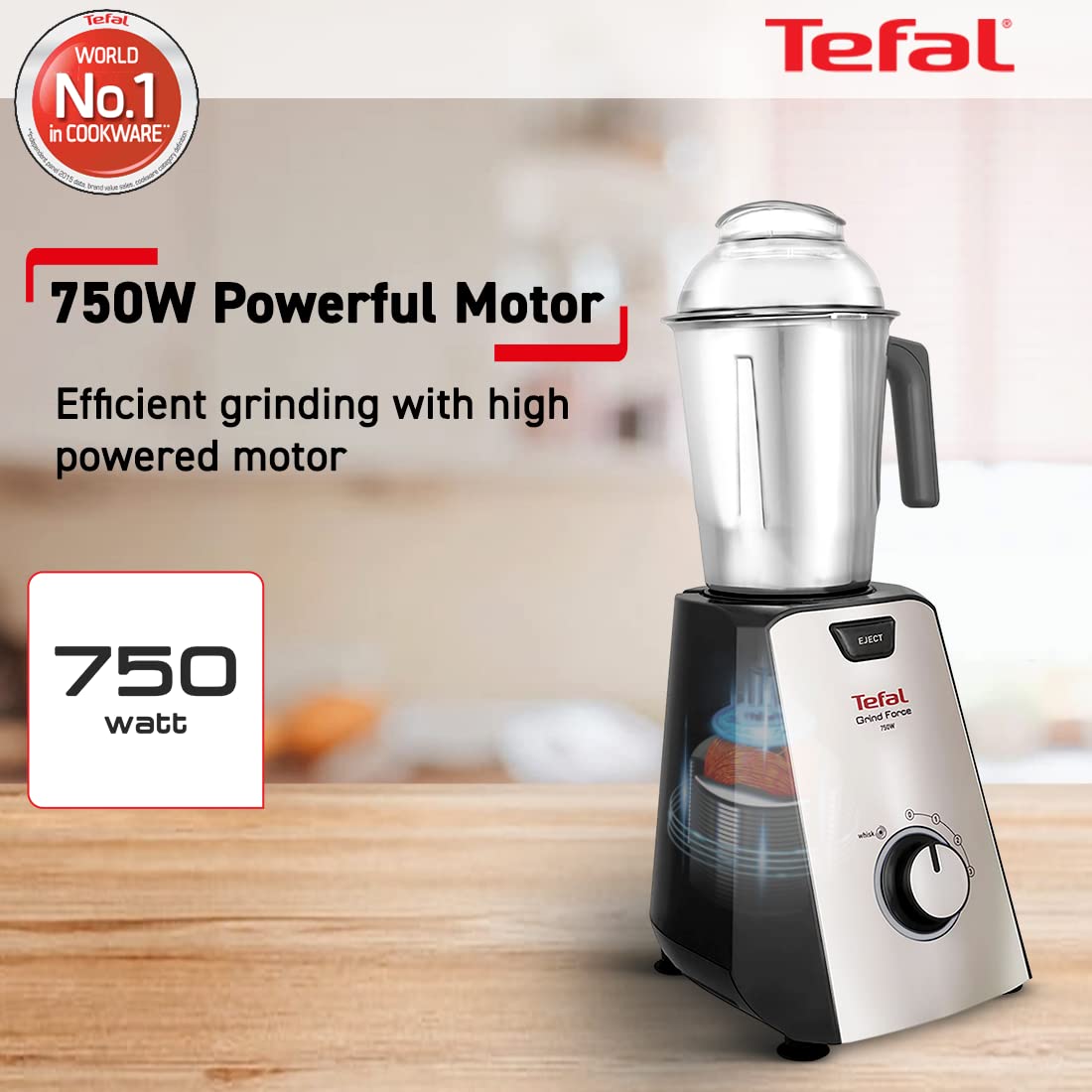 Tefal Grindforce 750 Watt 3 Jars Mixer Grinder (Eject System, Black/Silver) Tefal Grindforce 750 Watt 3 Jars Mixer Grinder (Eject System, Black/Silver)_9