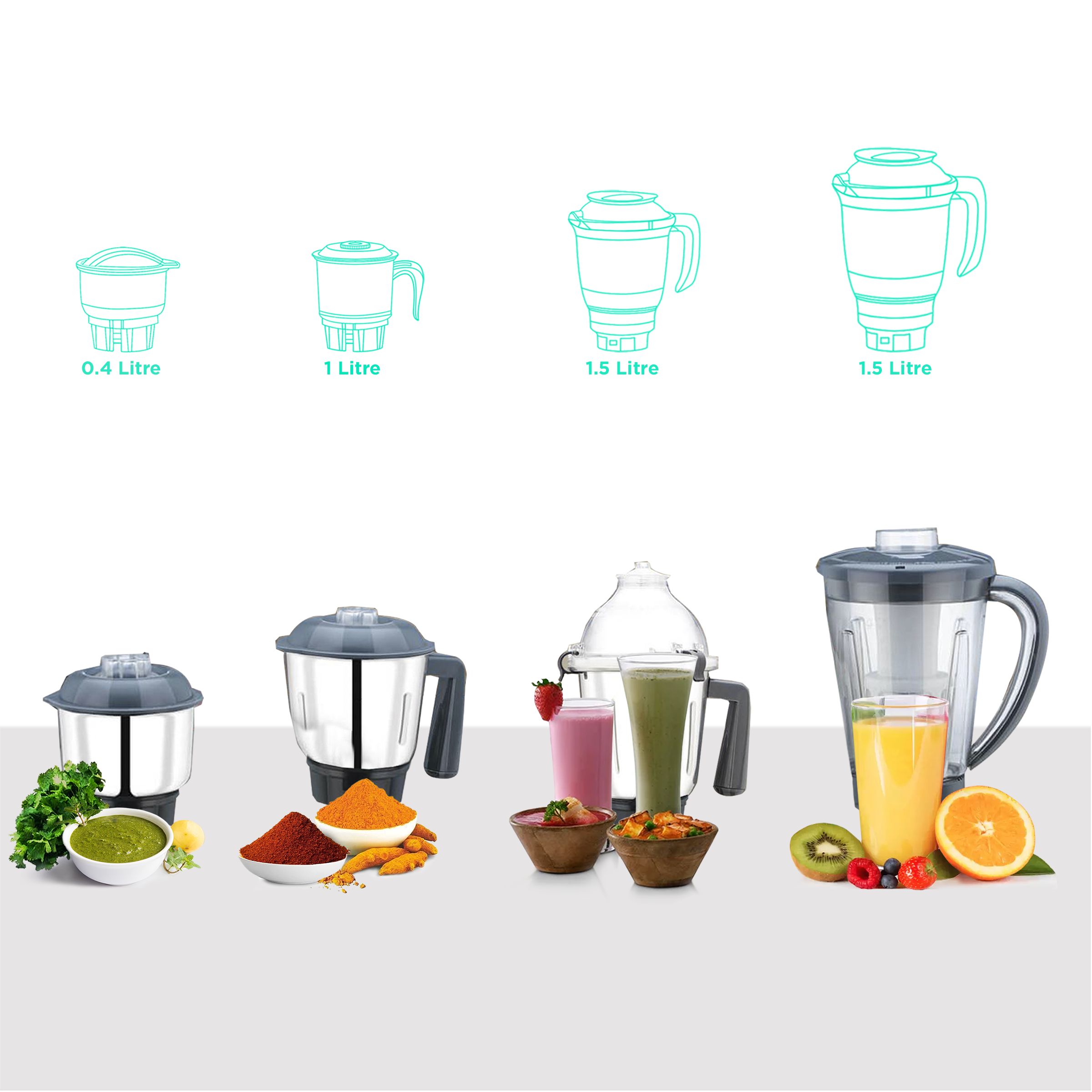 Morphy Richards Supreme Pro 750 Watt 4 Jars Mixer Grinder (Overload Protection, Metallic Wine Red) Morphy Richards Supreme Pro 750 Watt 4 Jars Mixer Grinder (Overload Protection, Metallic Wine Red)_4