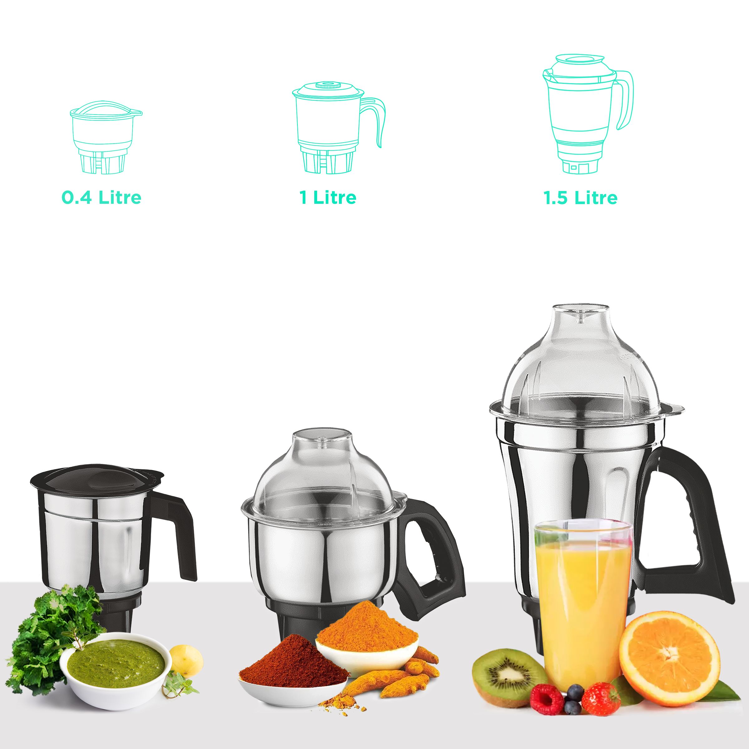 Preethi Taurus Pro 1000 Watt 3 Jars Mixer Grinder (19000 RPM, 3D Cooling System, Black/Blue) Preethi Taurus Pro 1000 Watt 3 Jars Mixer Grinder (19000 RPM, 3D Cooling System, Black/Blue)_4