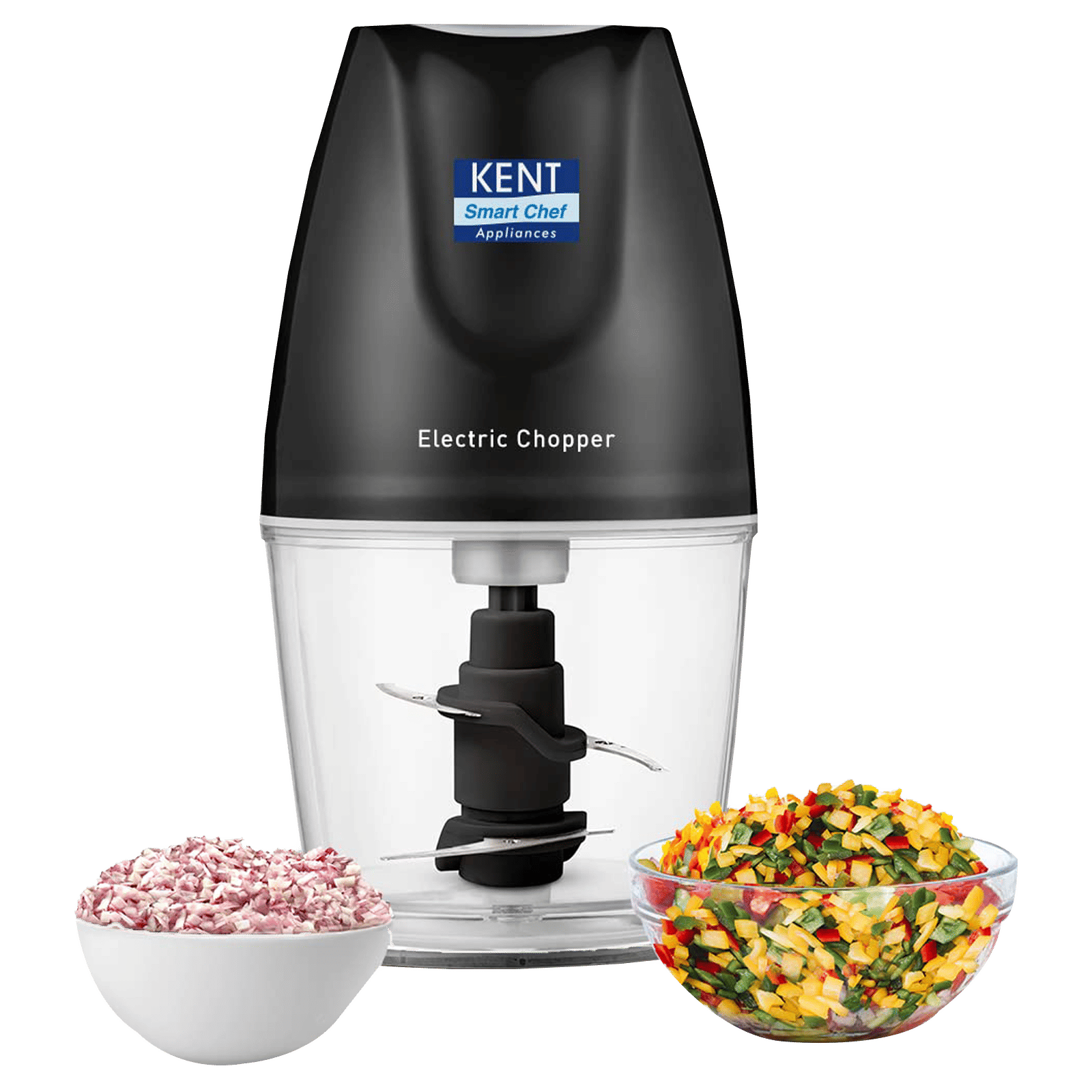 KENT 250 Watt Vegetable Chopper with 2 Blades (Black)_1