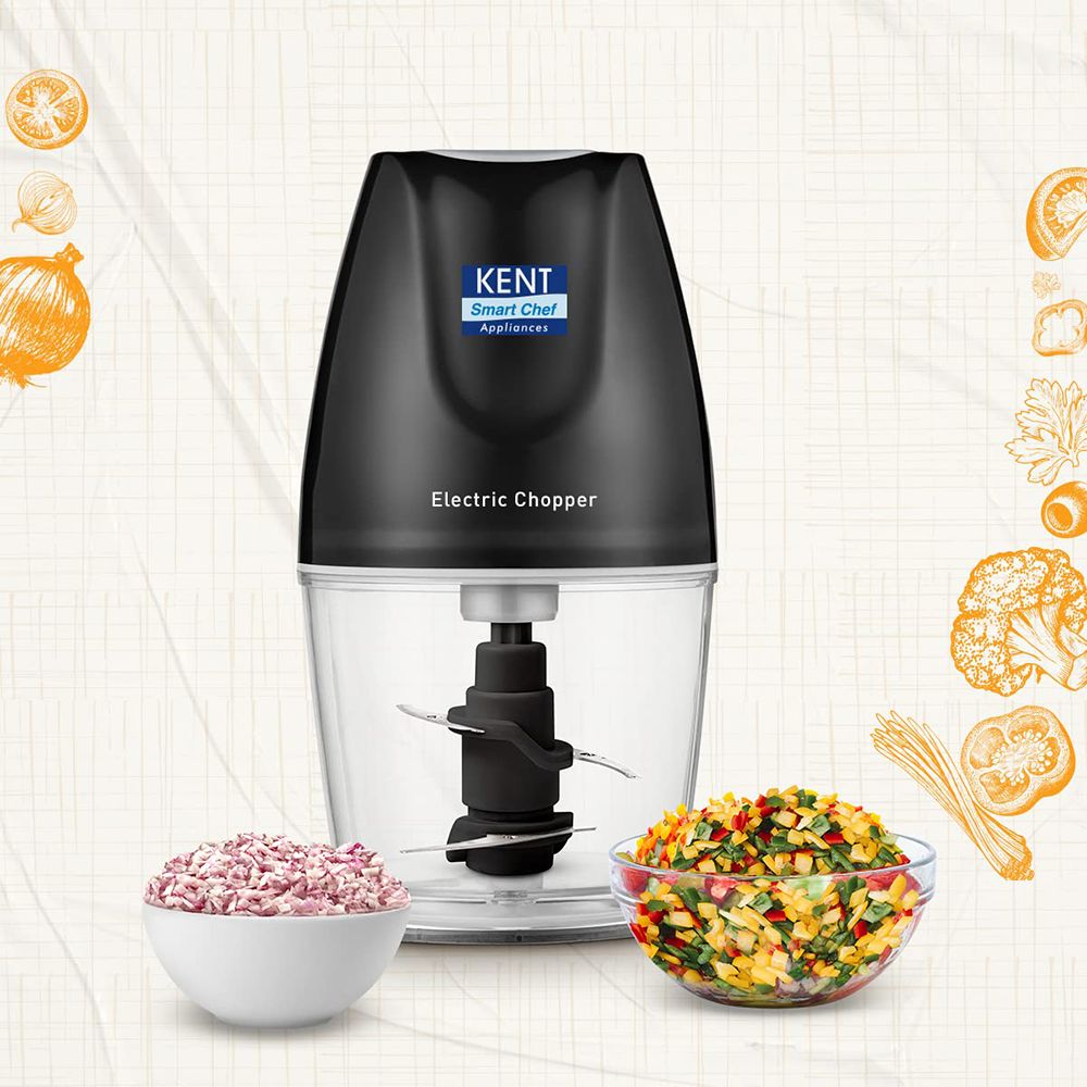 KENT 250 Watt Vegetable Chopper with 2 Blades (Black)_9