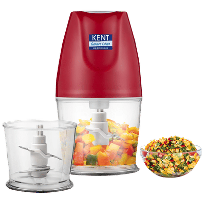 KENT 250 Watt Vegetable Chopper with 2 Blades (Red)