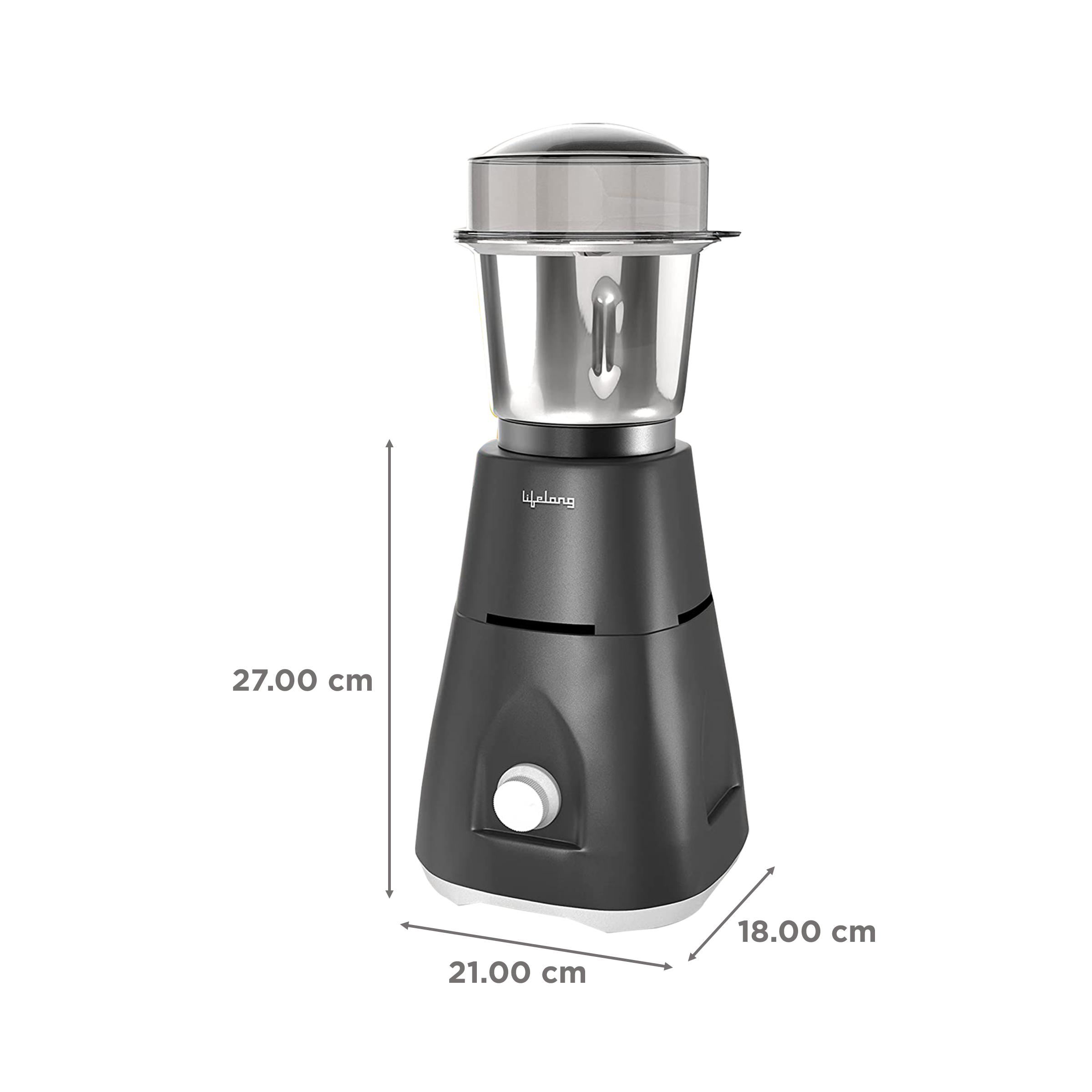 Lifelong Uno LX 350 Watt 1 Jar Mixer Grinder (Ergonomic Design, Grey)_3