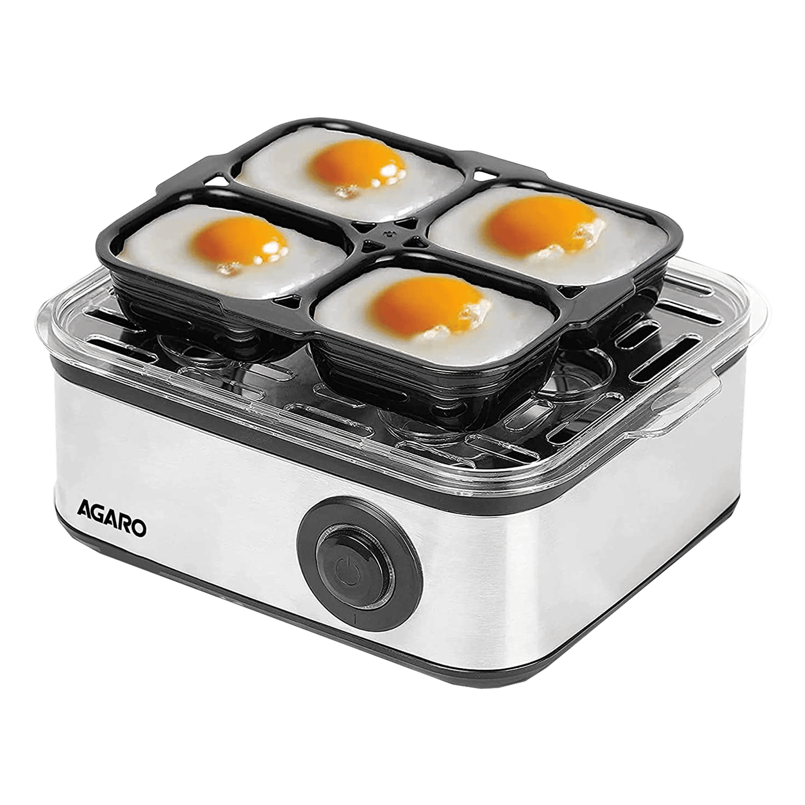 AGARO Grand 8 Egg Electric Egg Boiler & Poacher with Auto Shut Off (Silver)_5