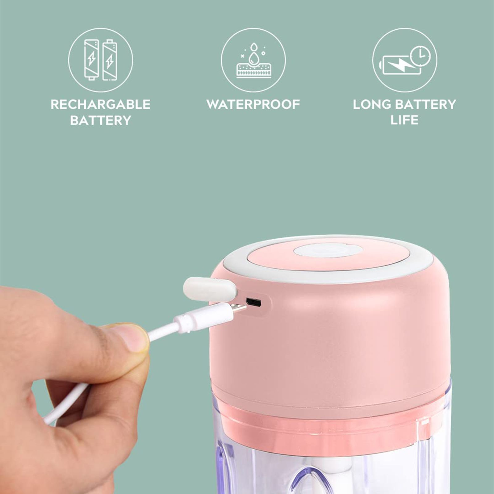 HomePuff H312 30 Watt Electric Vegetable Chopper with 3 Blades (Pink) HomePuff H312 30 Watt Electric Vegetable Chopper with 3 Blades (Pink)_7