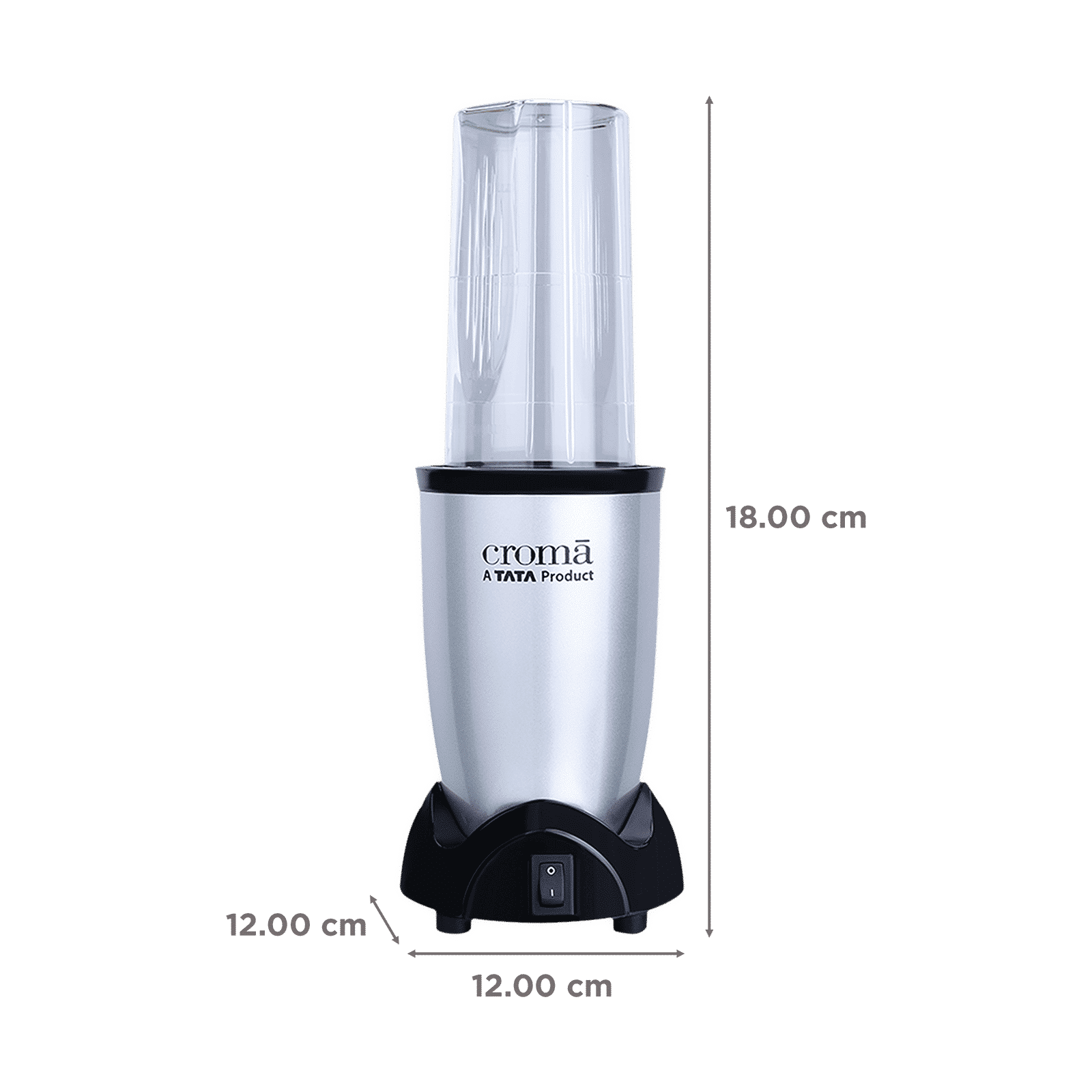 Croma Nutri 450 Watt 2 Jars Mixer Grinder Blender (19000 RPM, Bullet Motor, Silver and Black) Croma Nutri 450 Watt 2 Jars Mixer Grinder Blender (19000 RPM, Bullet Motor, Silver and Black)_3