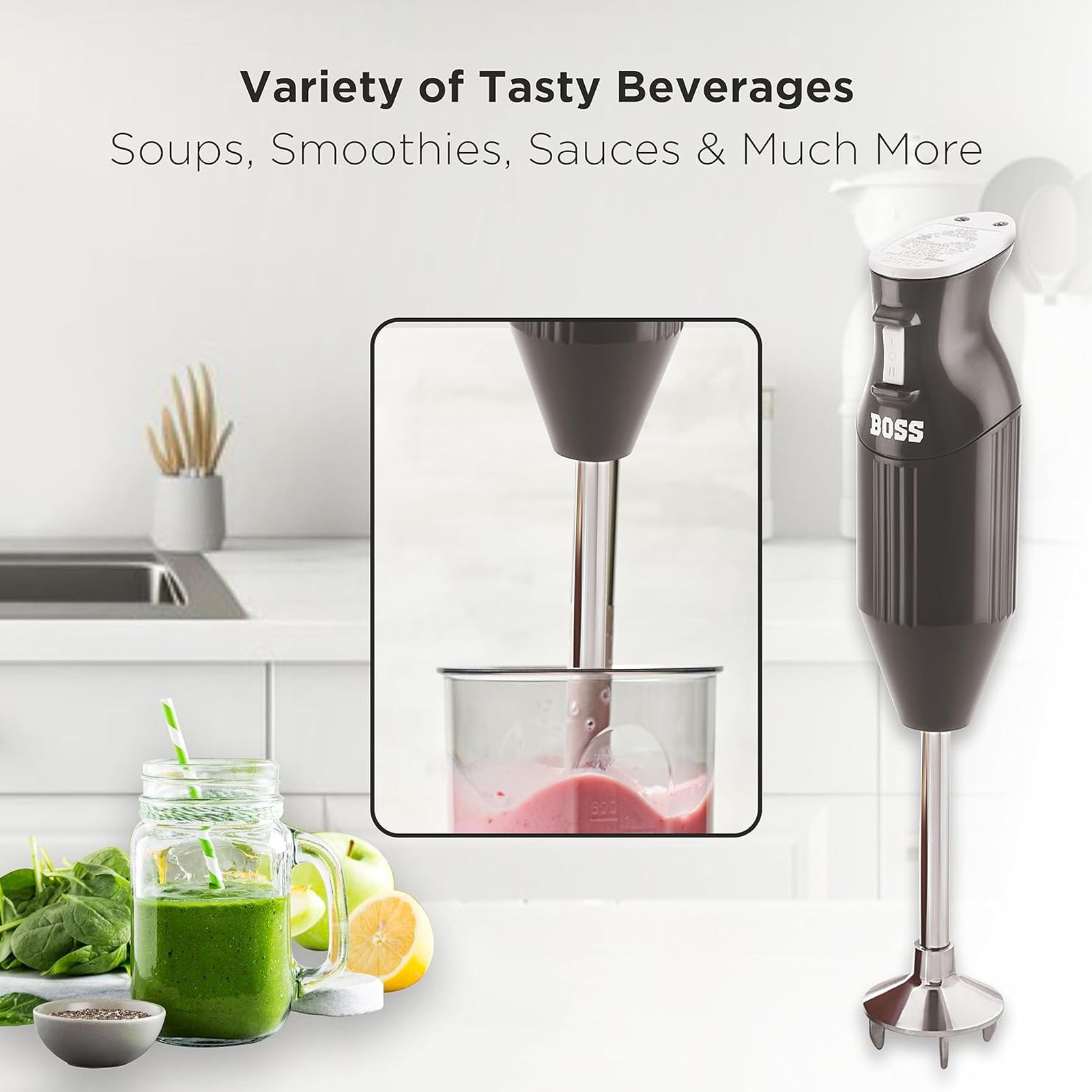 BOSS B132 225 Watt 2 Speed Hand Blender (Stainless Steel Blades, Black) BOSS B132 225 Watt 2 Speed Hand Blender (Stainless Steel Blades, Black)_4