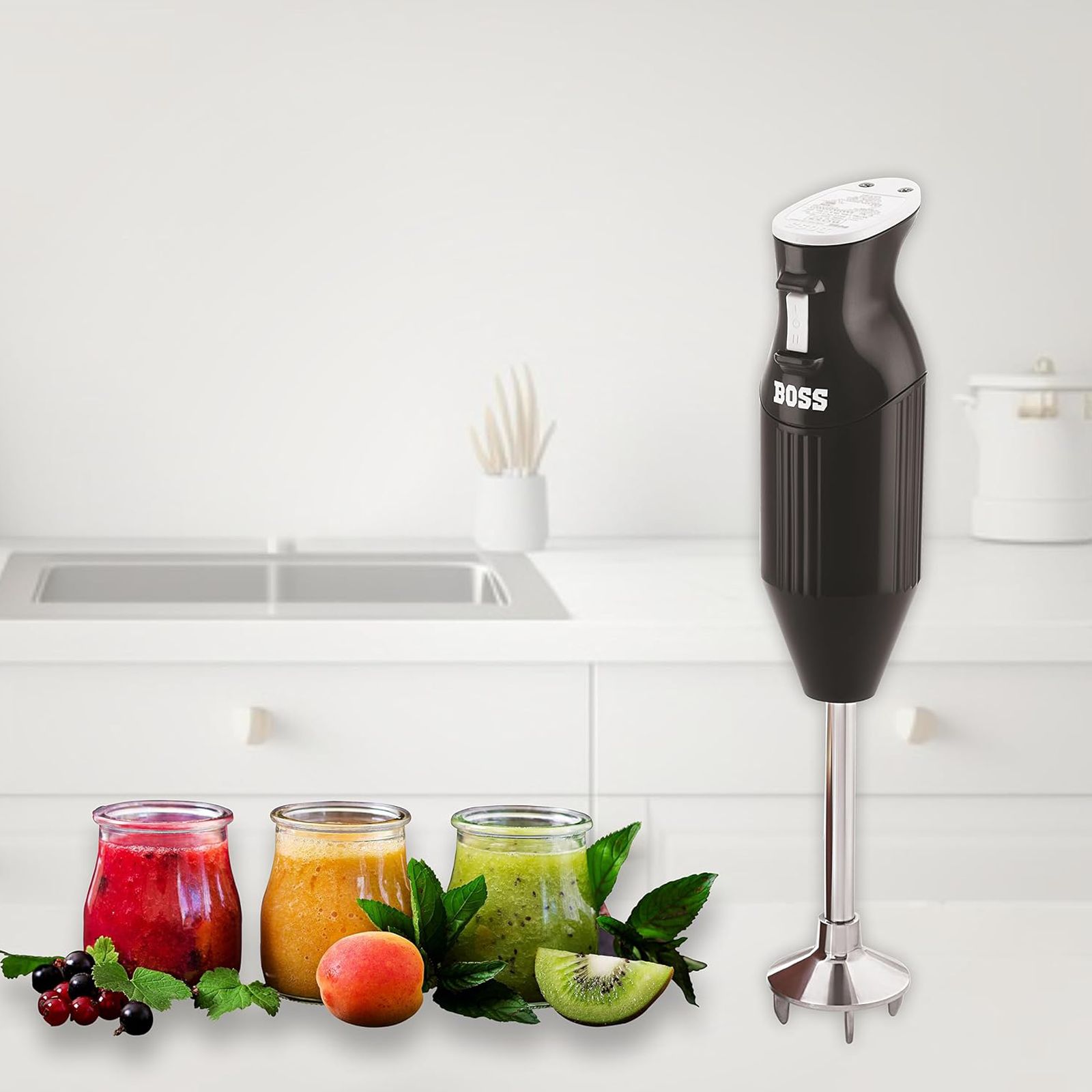 BOSS B132 225 Watt 2 Speed Hand Blender (Stainless Steel Blades, Black) BOSS B132 225 Watt 2 Speed Hand Blender (Stainless Steel Blades, Black)_6