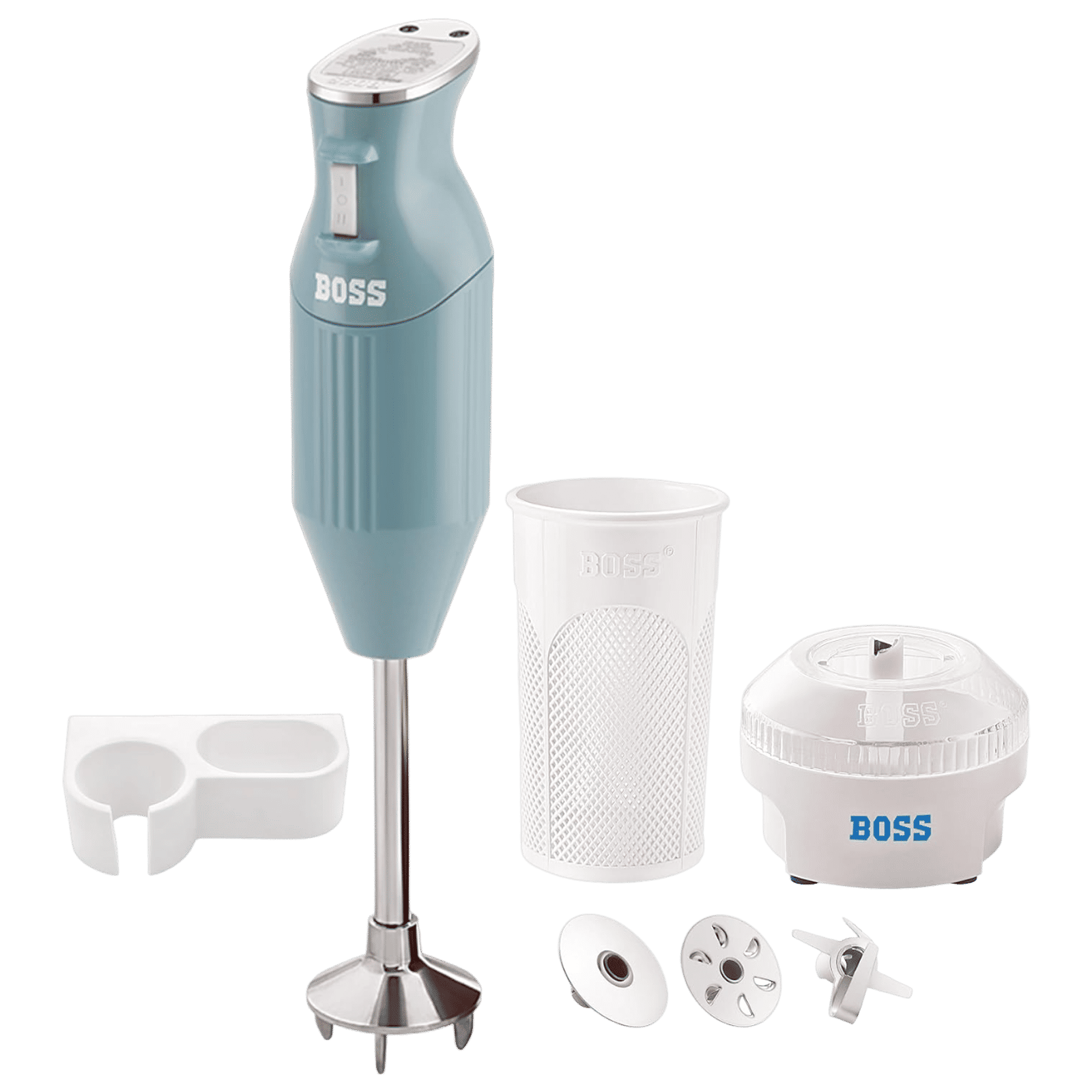 BOSS Big Boss 275 Watt 2 Speed Hand Blender with 4 Attachments (Variable Speed Control, Light Blue) BOSS Big Boss 275 Watt 2 Speed Hand Blender with 4 Attachments (Variable Speed Control, Light Blue)_1